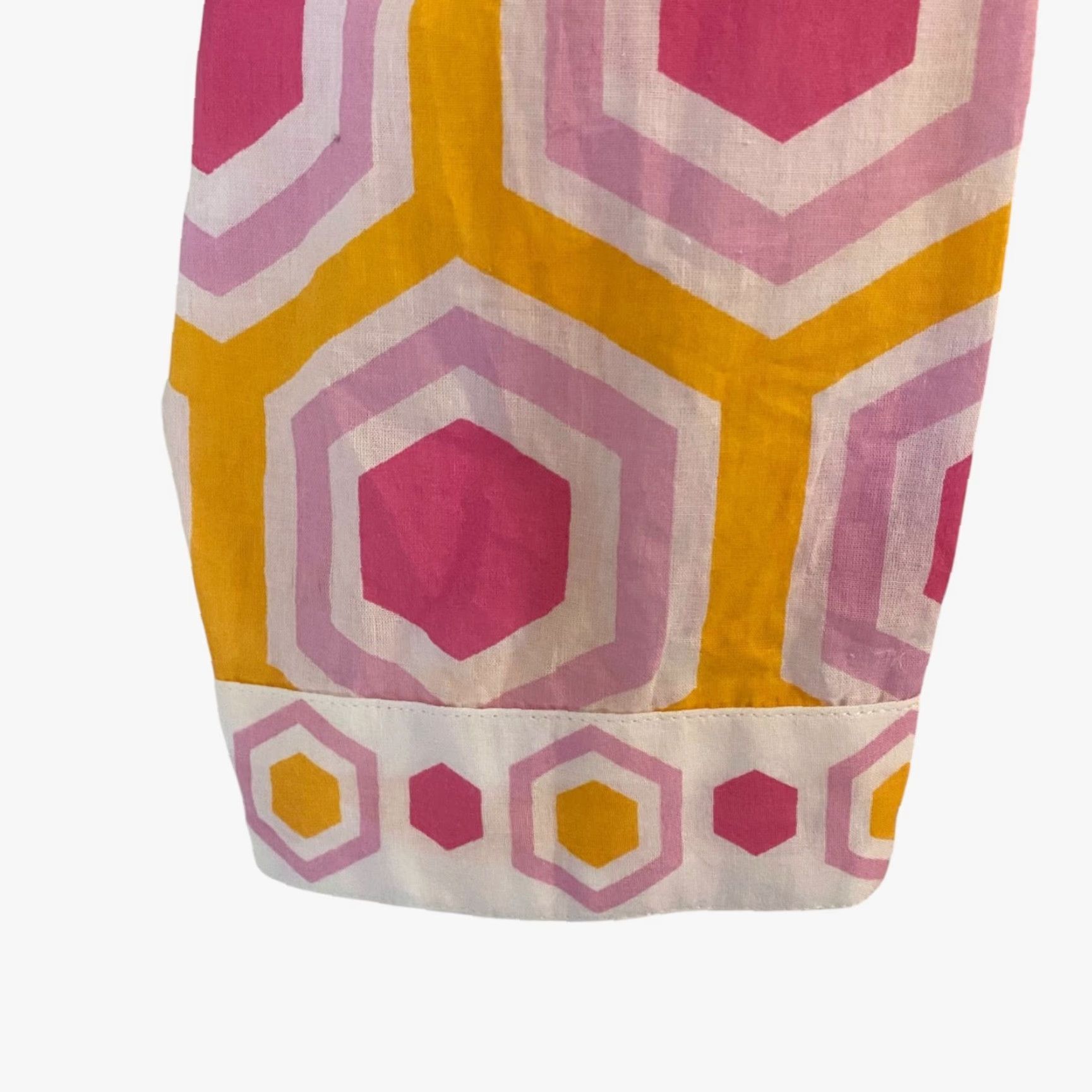 Vintage Ecoaccents Geometric V-Neck Tunic 3/4 Sleeve Printed Top Women's XL Orange Pink Blouse Size XL / US 12-14 / IT 48-50 - 7 Thumbnail