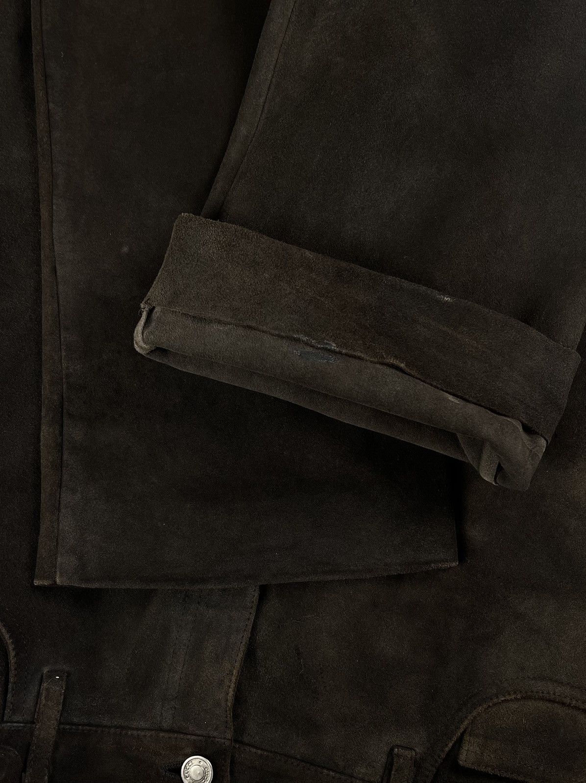 Gucci Gucci Tom Ford Bootcut Chocolate Suede Leather Pants Jeans Size US 32 / EU 48 - 10 Thumbnail