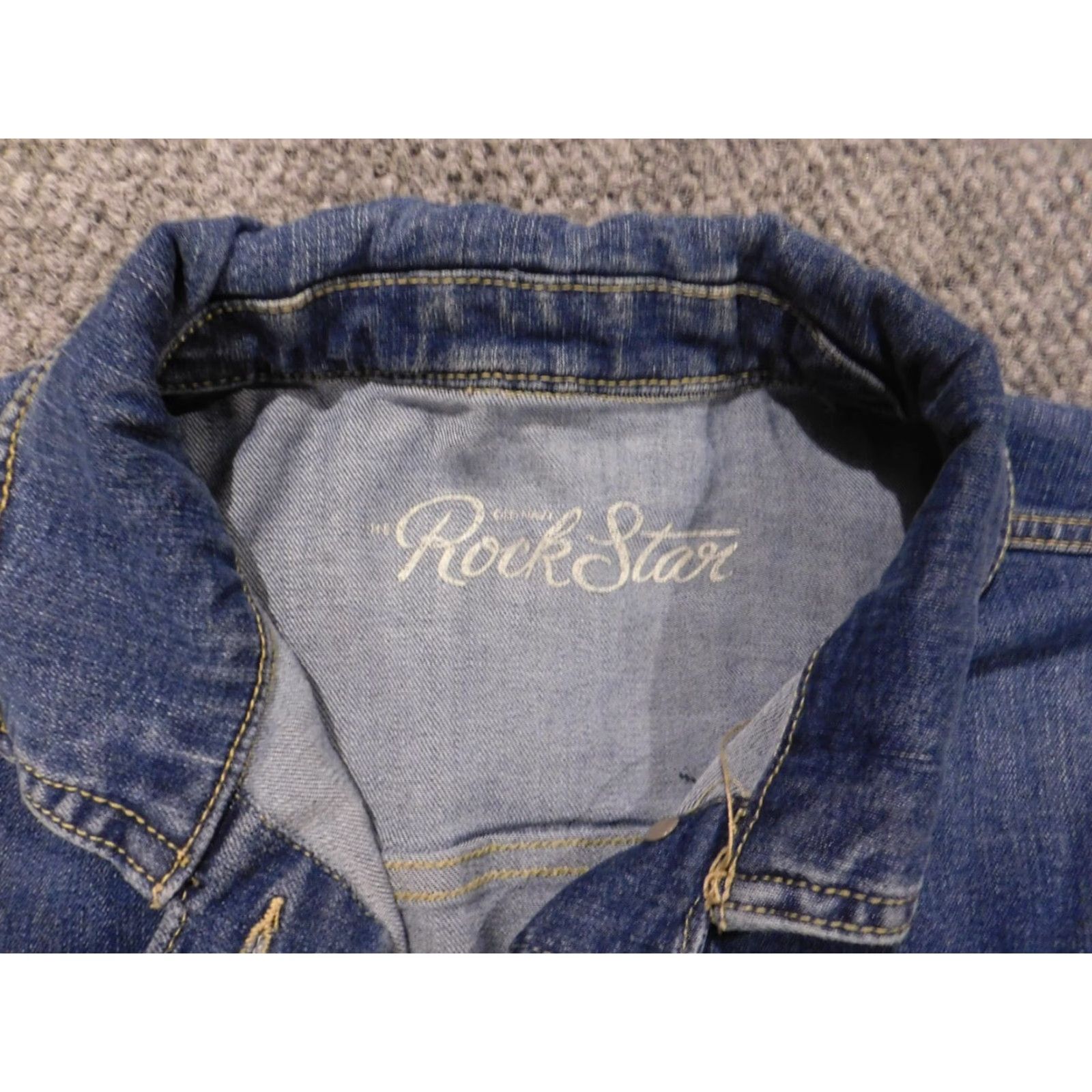 Old Navy Old Navy Womens Jacket Small Blue denim rockstar button jean biker Shirt Womens Small Blue Denim Jacket Rockstar Button Casual Winter Men/Women? Size 28" / US 6 / IT 42 - 4 Thumbnail
