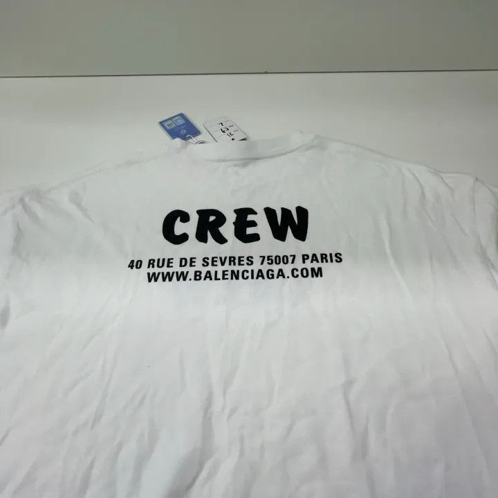 Balenciaga Balenciaga Balenciaga Crew Neck White Short Sleeve TShirt Size US L / EU 52-54 / 3 - 7 Thumbnail