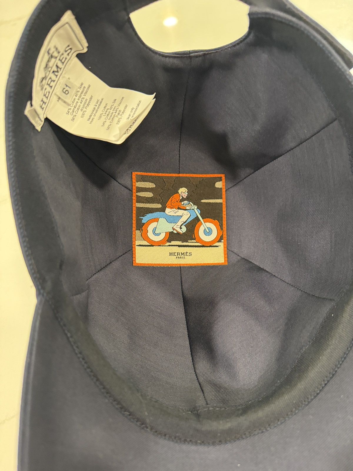 Hermes Hermes navy Riley H dot cap XXL size 61 Size ONE SIZE - 5 Thumbnail