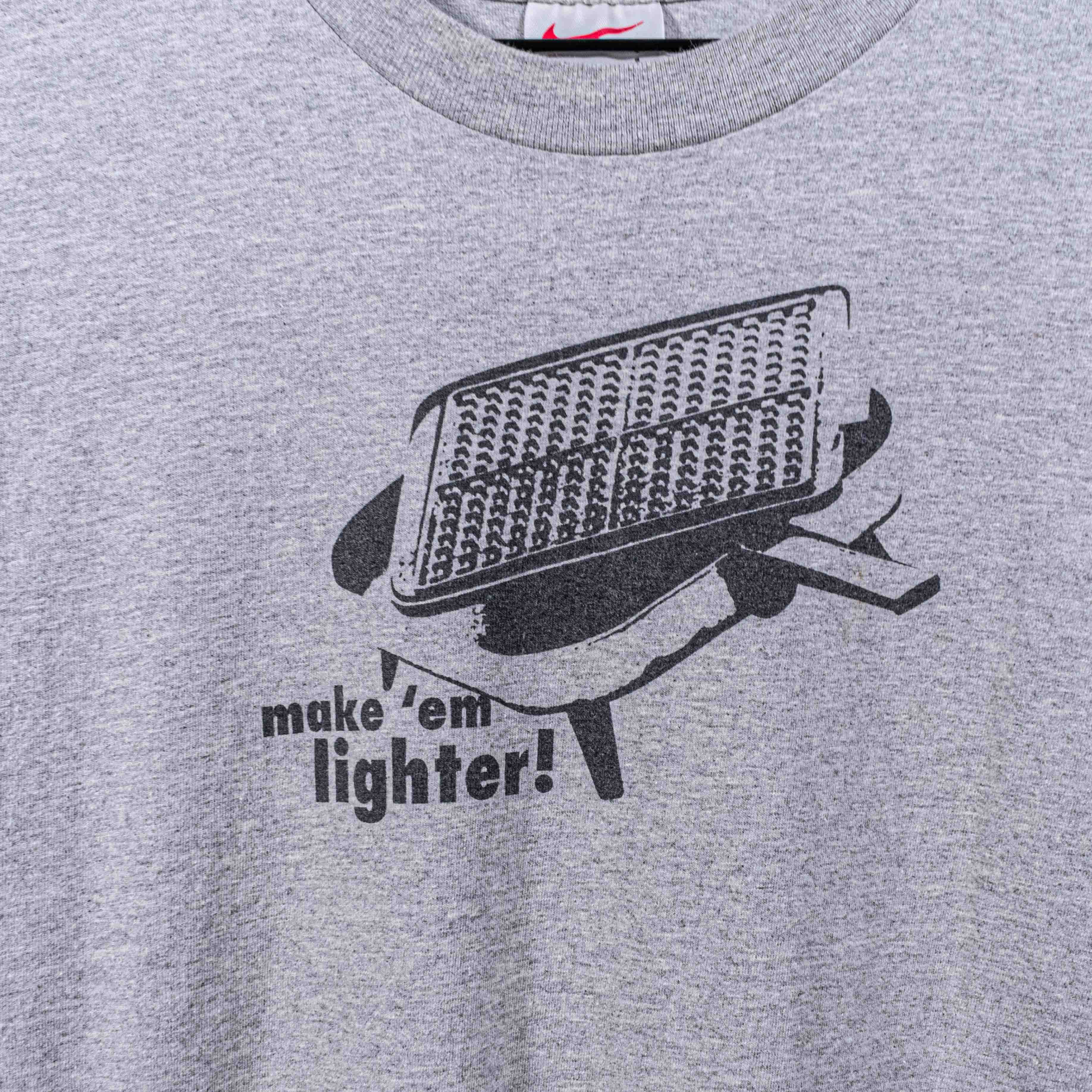 Nike Nike Cortez Waffle Trainer Make Em Lighter T-Shirt VTG 90s Size US L / EU 52-54 / 3 - 4 Thumbnail