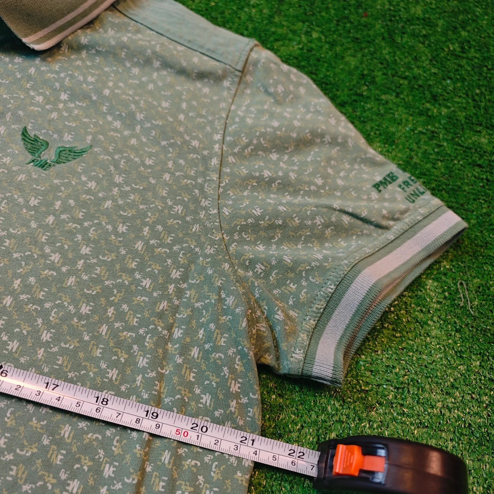 Other PME Legend Polo Shirt Mens Large Green Collared print summer Size US L / EU 52-54 / 3 - 9 Thumbnail