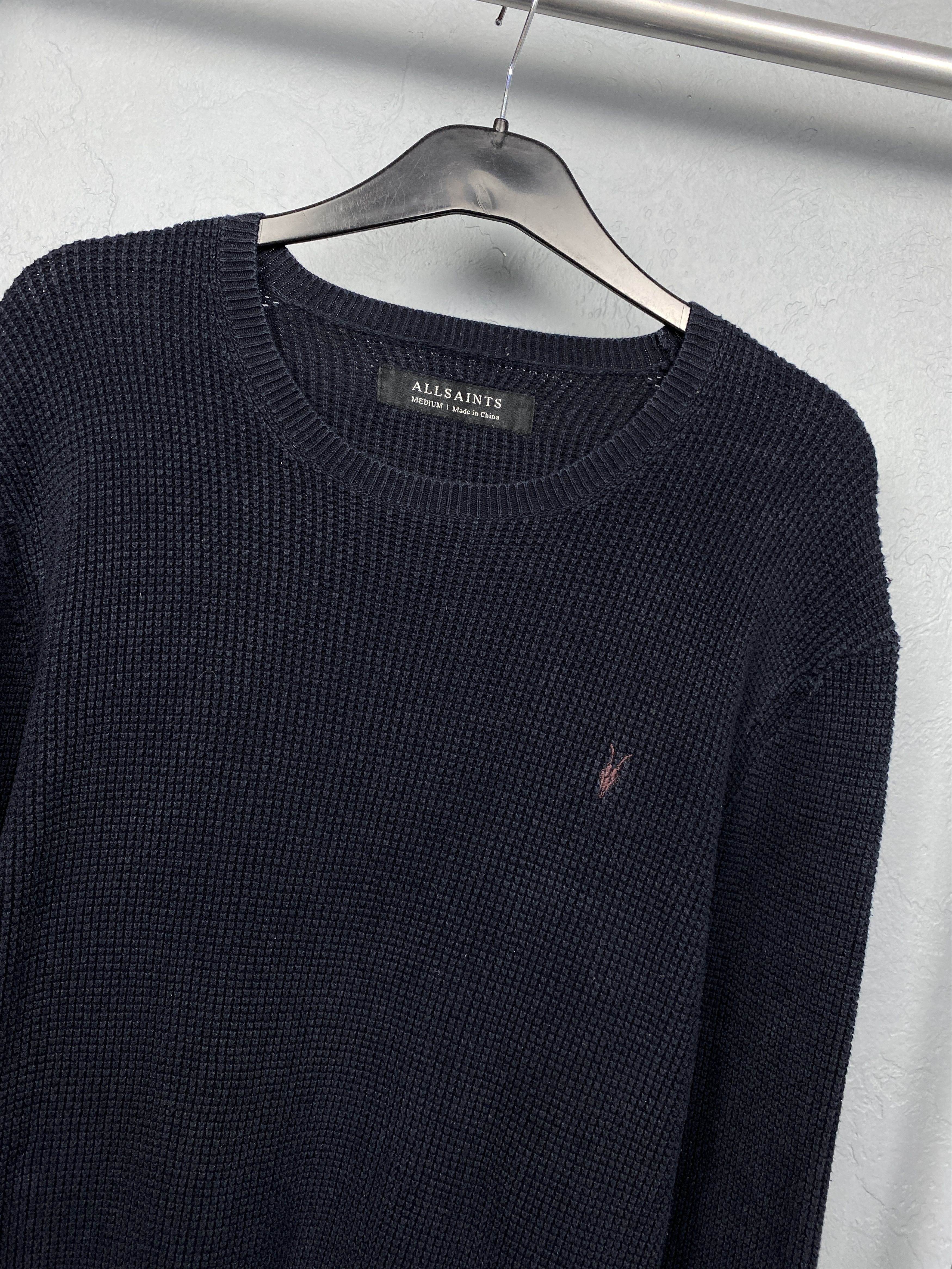 Allsaints Allsaints Mens Trias Crew Neck Cotton Knit Sweater Size US M / EU 48-50 / 2 - 2 Thumbnail