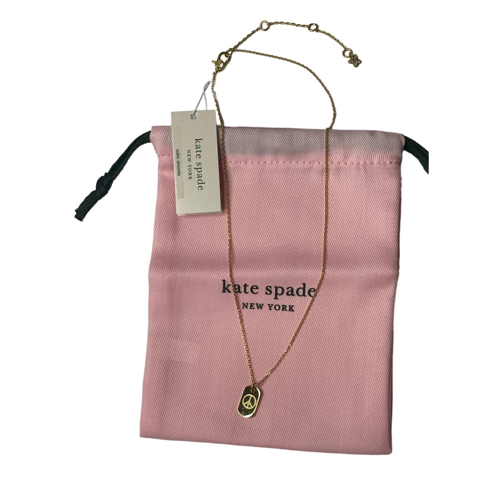 Kate Spade kate spade new york Wishes Peace Pendant Necklace, 16"-19" Size ONE SIZE - 5 Thumbnail