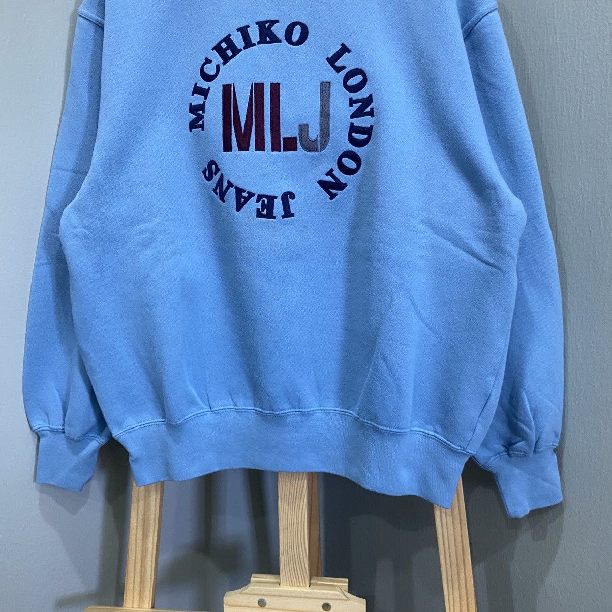 Michiko Koshino London Vintage 90s Michiko London Jeans Embroidered Logo Sweatshirt Size US L / EU 52-54 / 3 - 4 Thumbnail