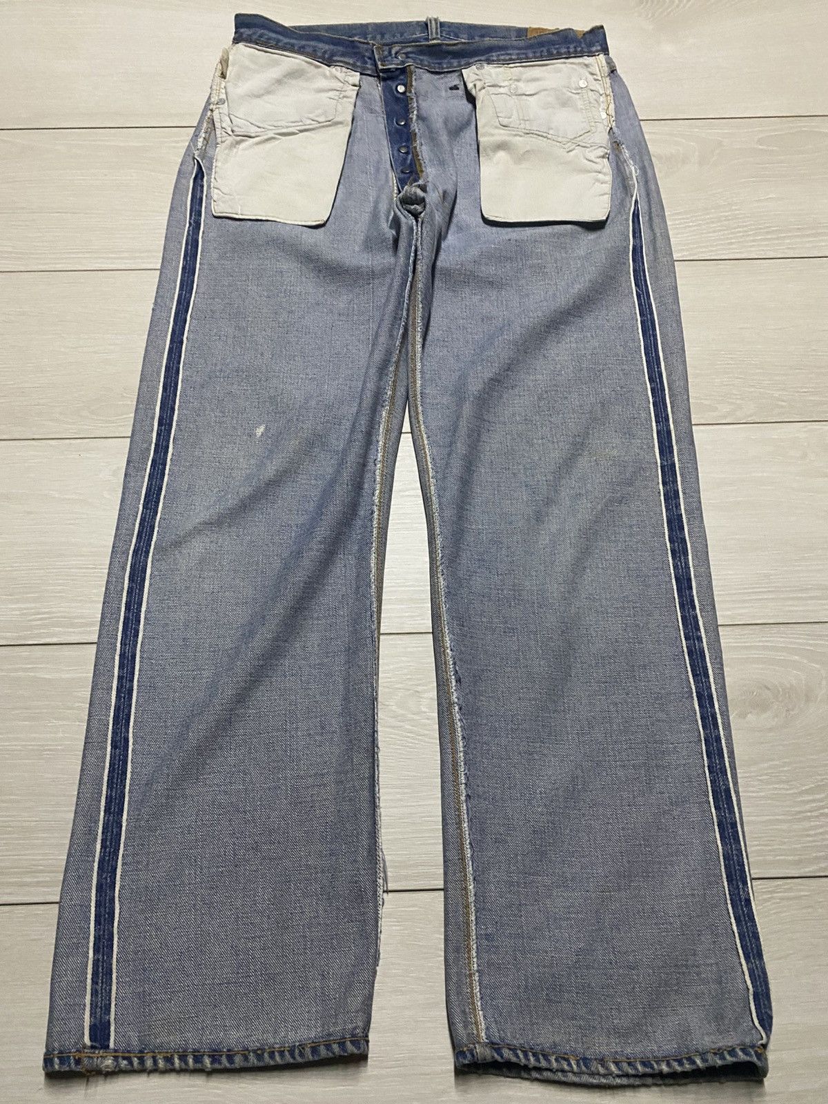 Levi's W34 Vintage Levis 501 70s Selvedge Rindem No6 ButtonFly Jean Size US 34 / EU 50 - 15 Thumbnail