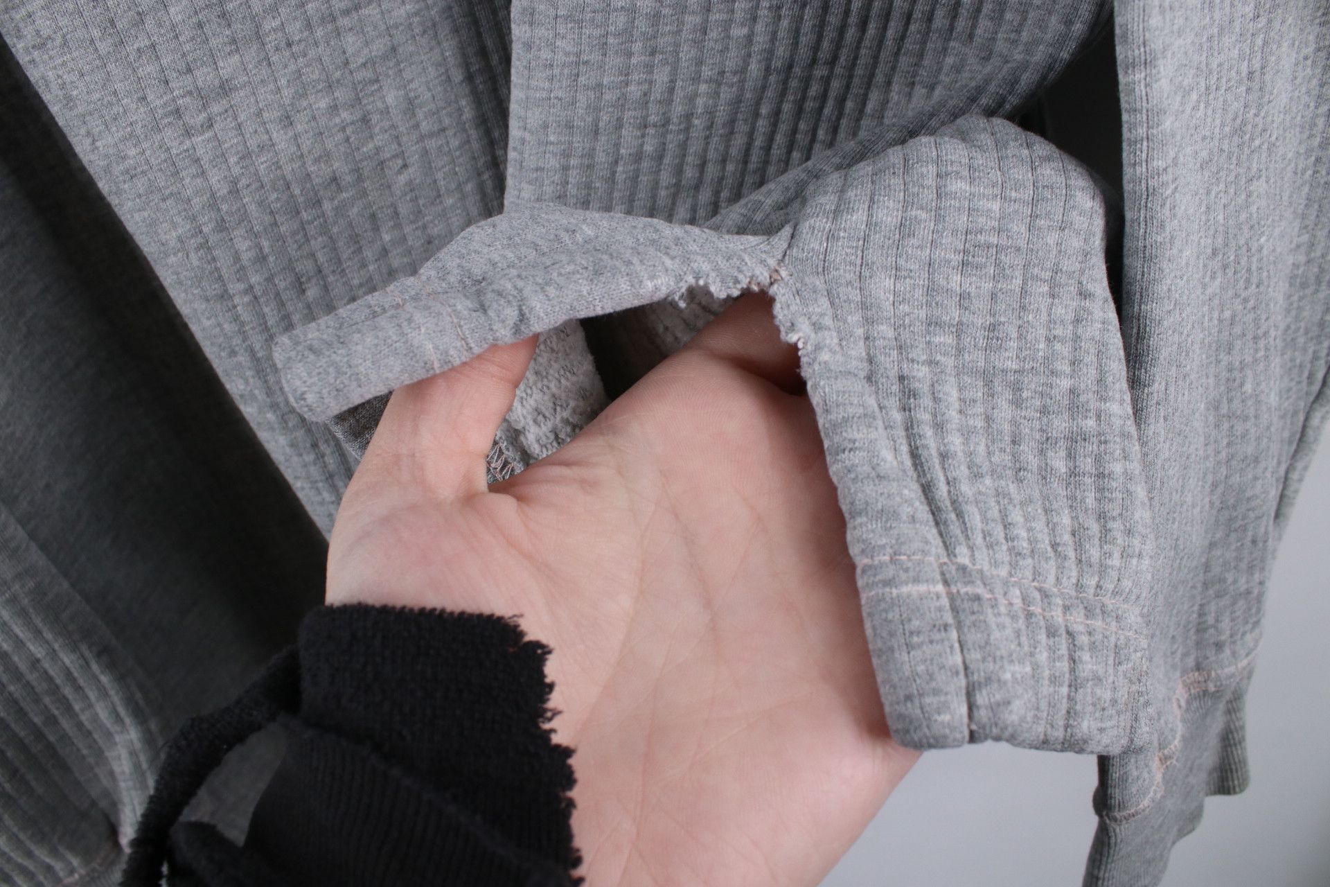 Gap Vintage 90s Gap Blank Ribbed Knit Turtleneck Sweatshirt Gray Size US M / EU 48-50 / 2 - 8 Thumbnail