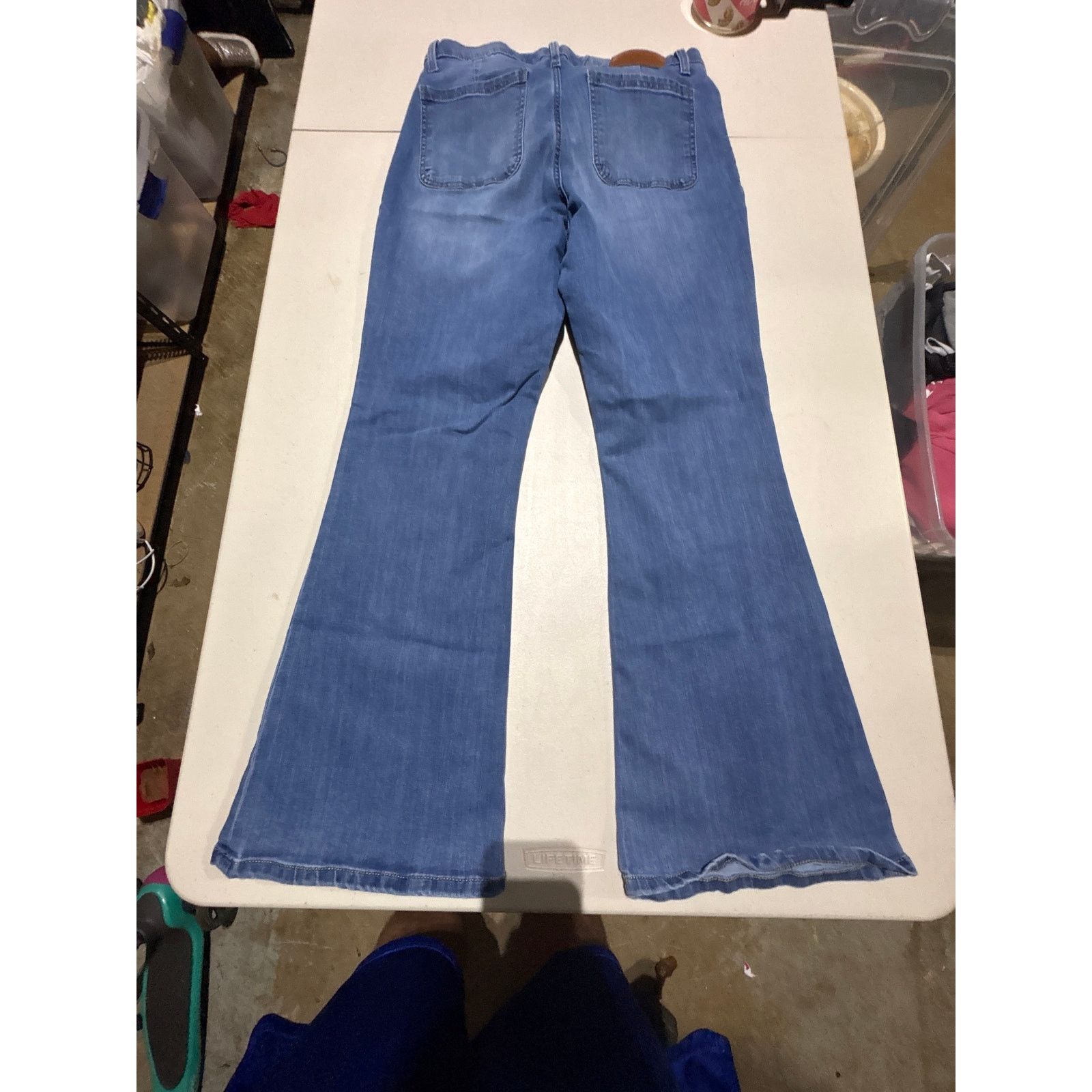 Lucky Brand Lucky Brand 12/31 A Women’s Flare Jeans Light Wash High Rise Size 34" / US 12 / IT 48 - 7 Thumbnail