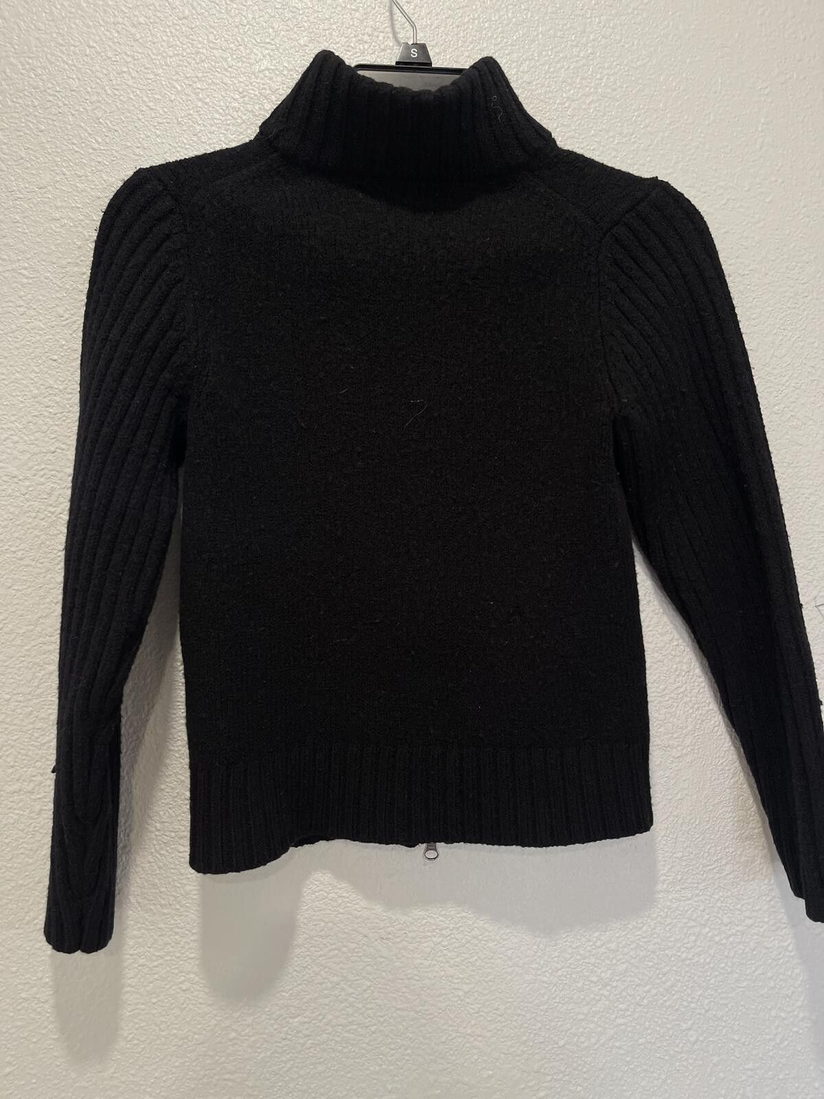 Banana Republic Banana Republic Black Stretch Full Zip Sweater Jacket Size L Size L / US 10 / IT 46 - 3 Thumbnail
