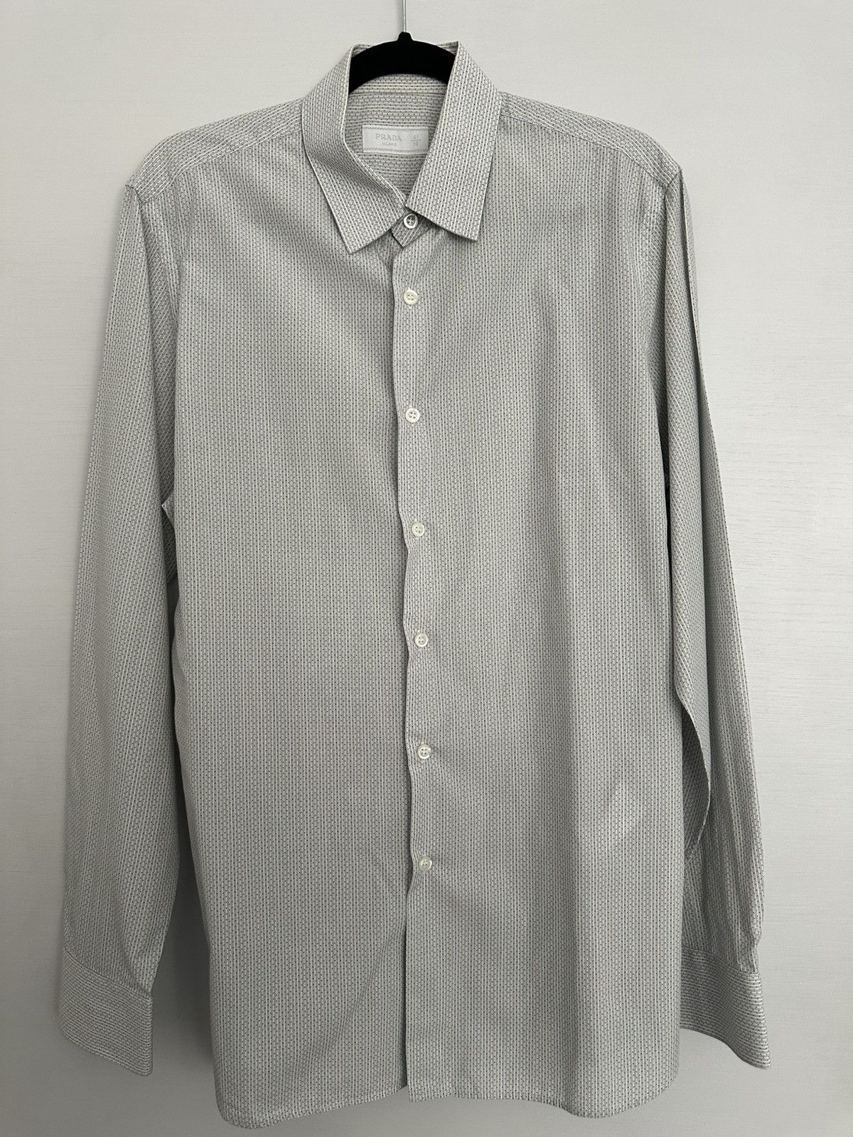 Prada Prada white and grey stripes shirt Size US L / EU 52-54 / 3 - 1 Thumbnail