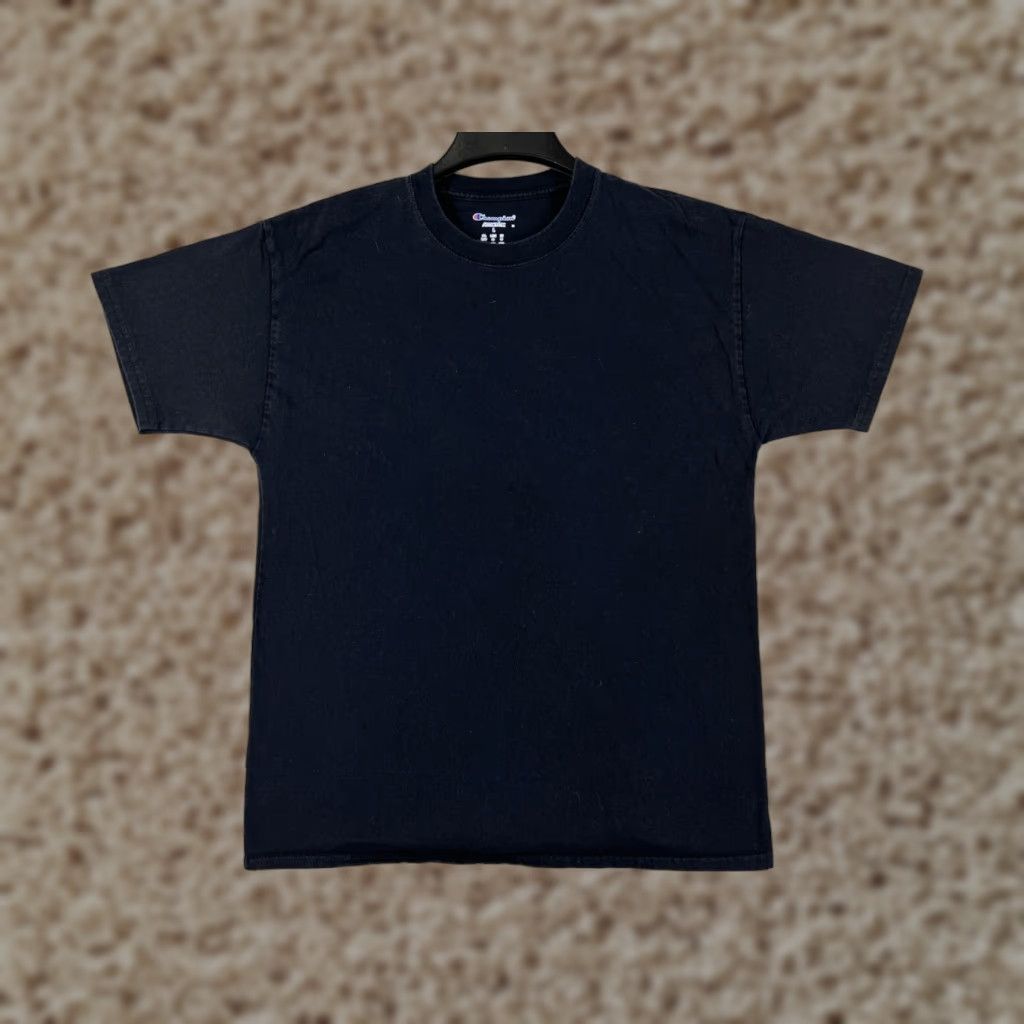 Champion Champion Shirt Mens Large Black Short Sleeve Crew Neck 100% Cotton Athletic Size US L / EU 52-54 / 3 - 1 Thumbnail