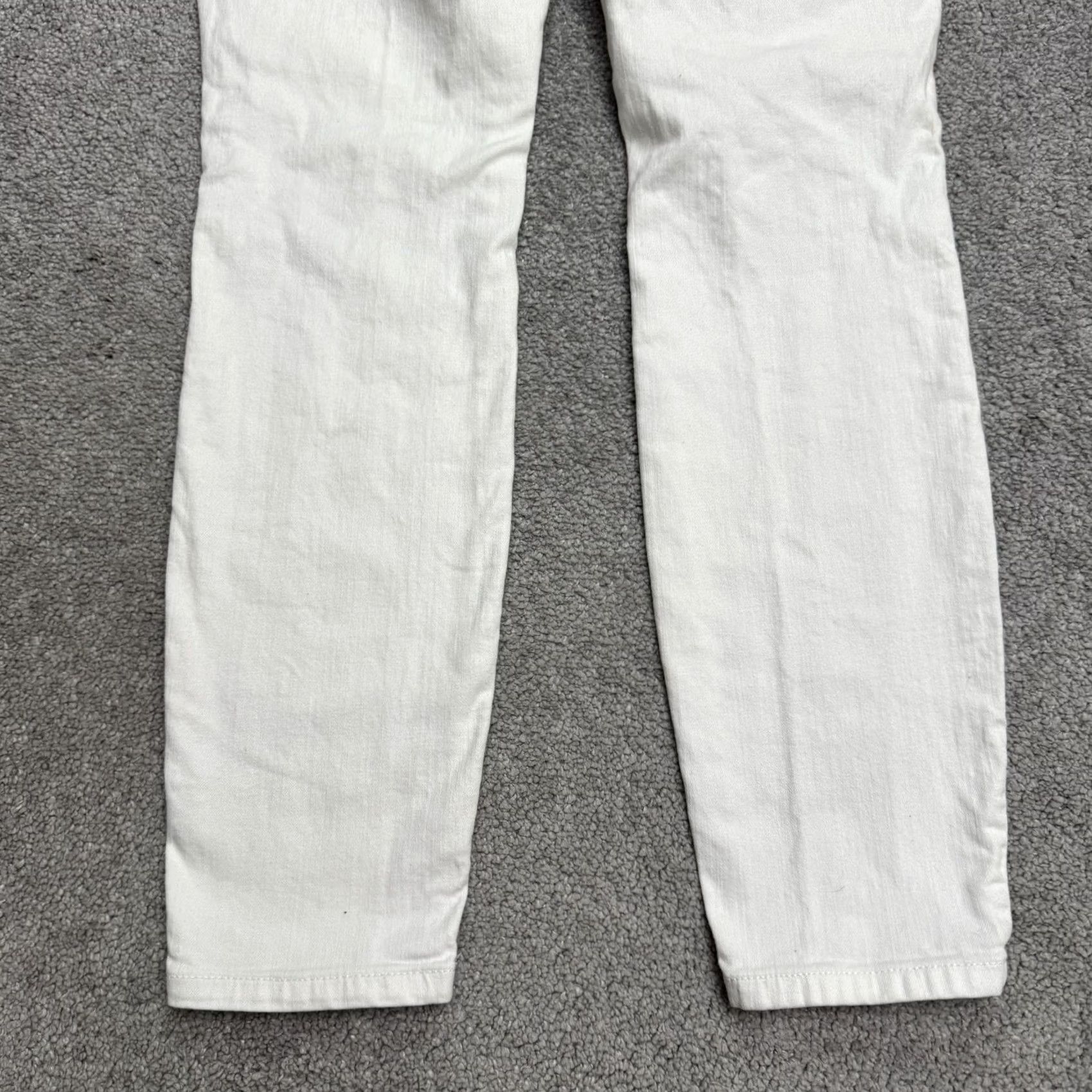 Eileen Fisher Eileen Fisher Womens PS White Organic Cotton Denim Jeans Pull On High Rise 28x26 Size 28" / US 6 / IT 42 - 3 Thumbnail