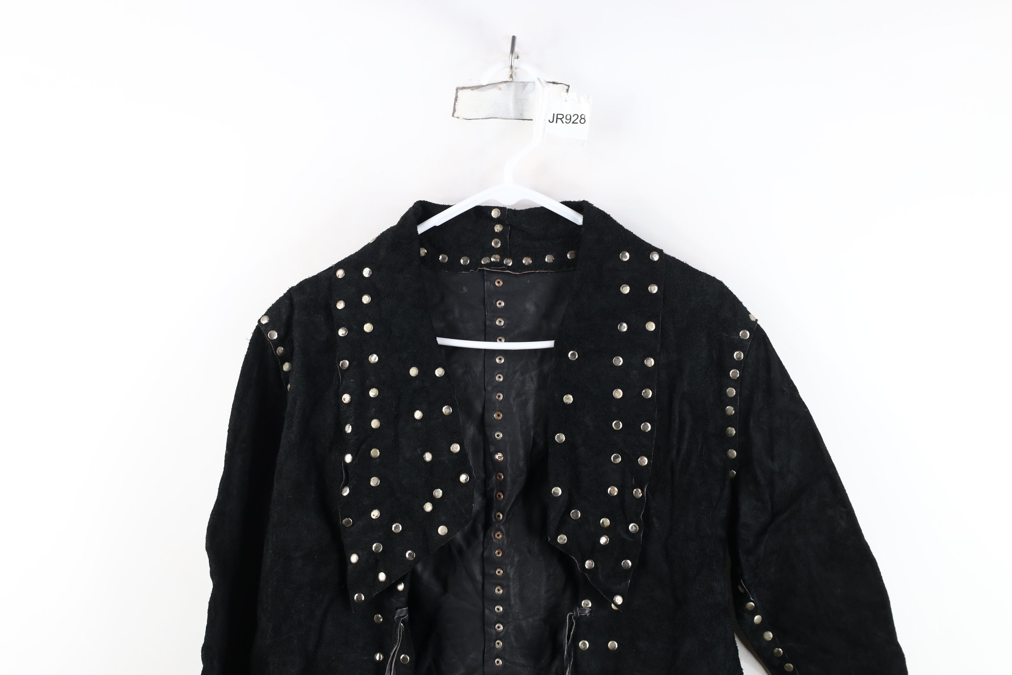 Vintage Vintage 60s 70s Fringed Suede Leather Open Front Jacket Size L / US 10 / IT 46 - 2 Thumbnail