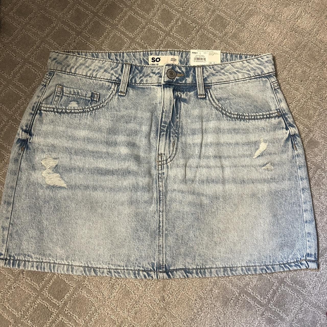 Anti Social Social Club SO Mid Rise Mini Skirt Size 11 Blue Size 29" - 1 Thumbnail