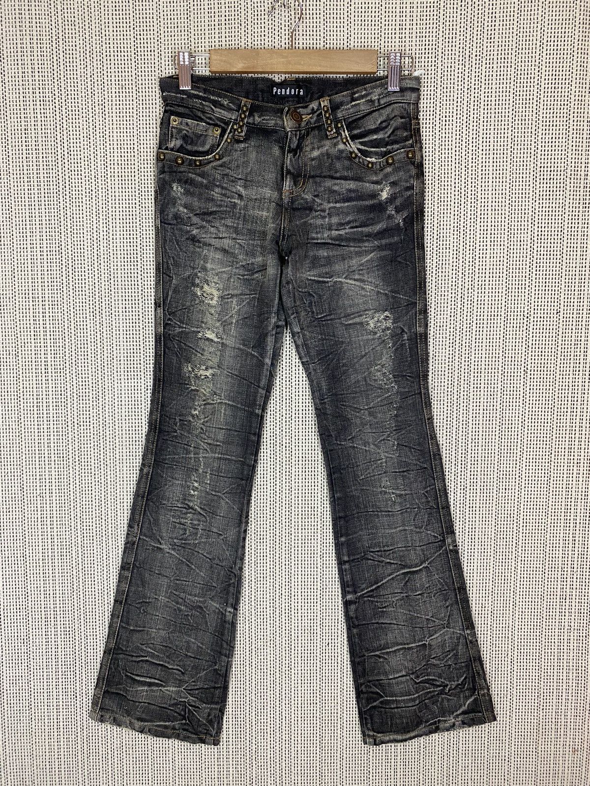 Japanese Brand × Seditionaries ‼️PENDORA FLARED DENIM VERY NICE PATTERN‼️ Size US 28 / EU 44 - 1 Thumbnail