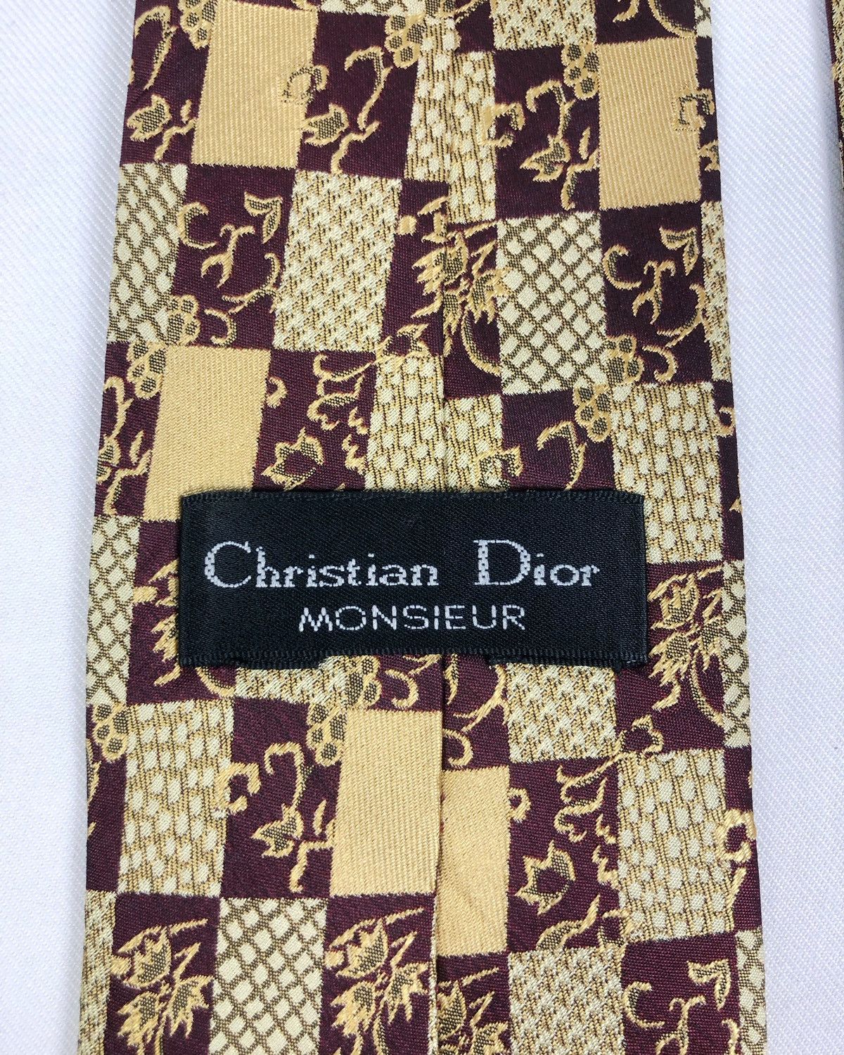Christian Dior Monsieur Rare Vintage Christian Dior Monsieur Floral Silk Tie Size ONE SIZE - 7 Thumbnail
