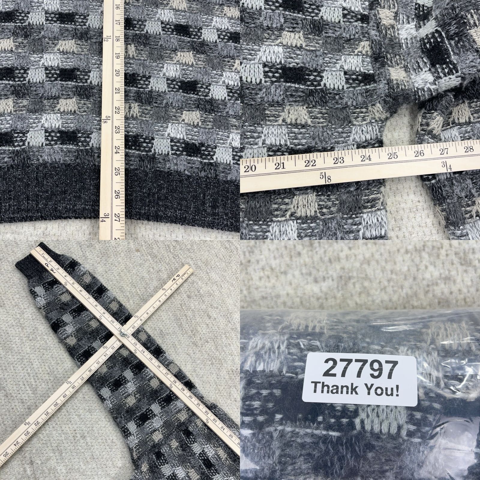 Vintage VINTAGE Hagger Sweater Men XL Gray Wool Blend Geometric Knit 80s 90s Retro Grunge Cosby Grandpa Pullover Knit Size US XL / EU 56 / 4 - 8 Thumbnail