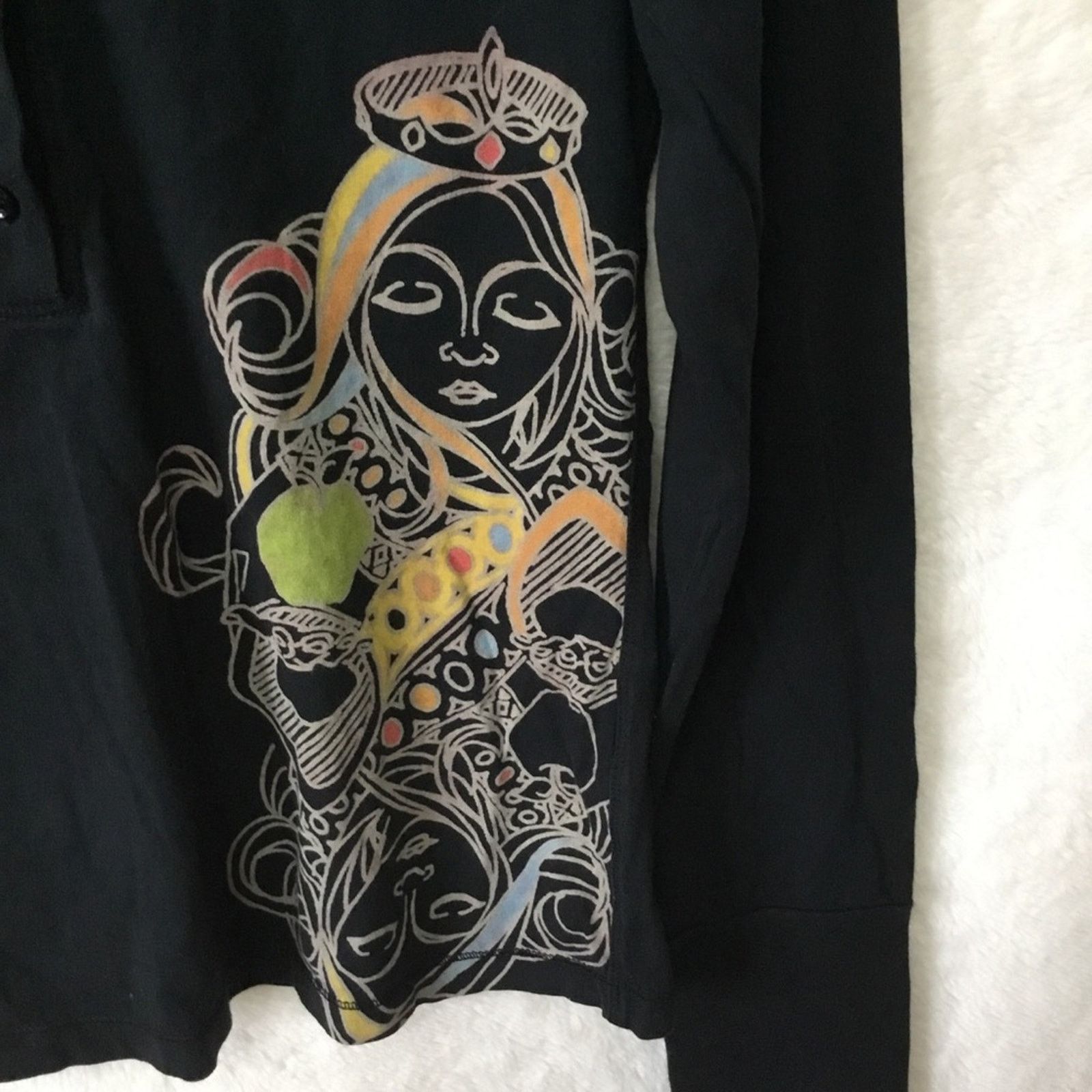Other Black with Multi-Heart Hoodie Top Size S / US 4 / IT 40 - 3 Thumbnail