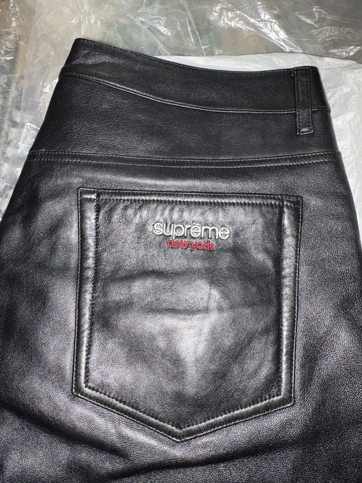 Supreme Supreme Leather Baggy 5-Pocket Jean Size US 36 / EU 52 - 3 Thumbnail