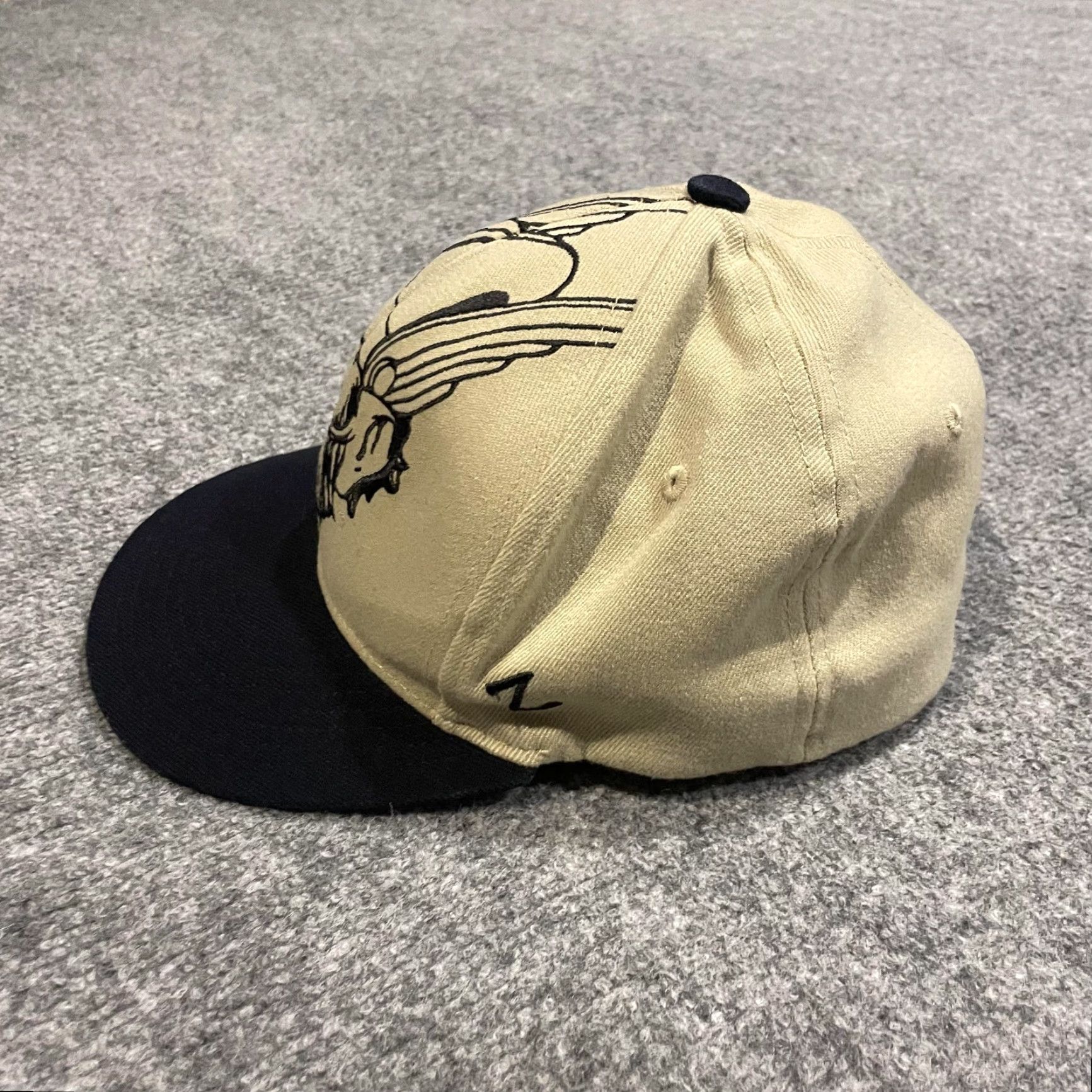 Zephyr VINTAGE Idaho Vandals Big Logo Hat Fitted M/L Khaki Black Zephyr NCAA Mascot Joe Vandal Mens Hat Size ONE SIZE - 4 Thumbnail