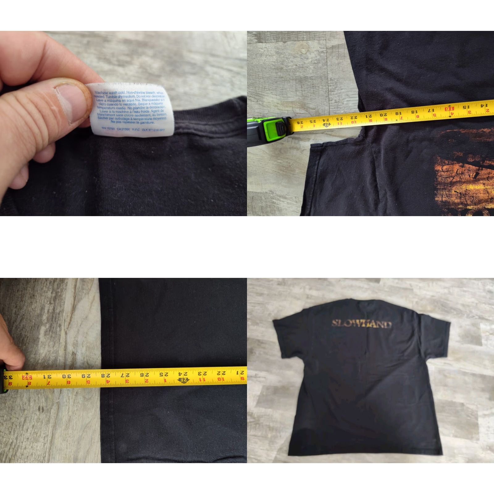 Hanes VINTAGE Eric Clapton Slowhand Concert Tour XL T-Shirt Faded Black Rock 90s Mens Size US XL / EU 56 / 4 - 8 Thumbnail