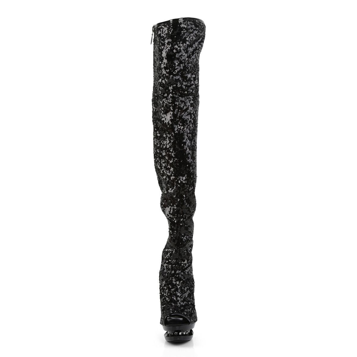 Other Blondie 3011 Black Sequin Slouchy High Heel Platform Ankle B Size US 10 / IT 40 - 5 Thumbnail
