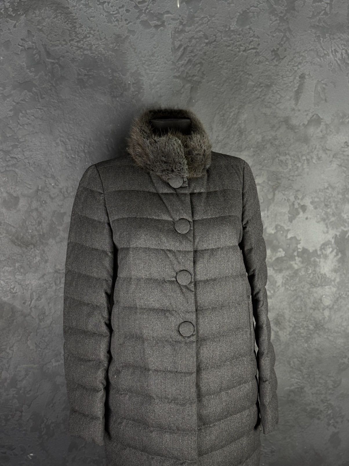 Moncler Moncler Seyne Giubbotto Women’s Down Coat Jacket Fur Grey Size XS / US 0-2 / IT 36-38 - 2 Thumbnail