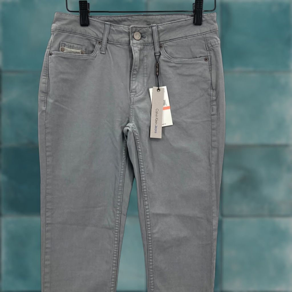 Calvin Klein Calvin Klein Jeans Women's 26 Gray Stretch 5-Pocket Pants Casual Preppy Modern Size 26" / US 2 / IT 38 - 1 Thumbnail