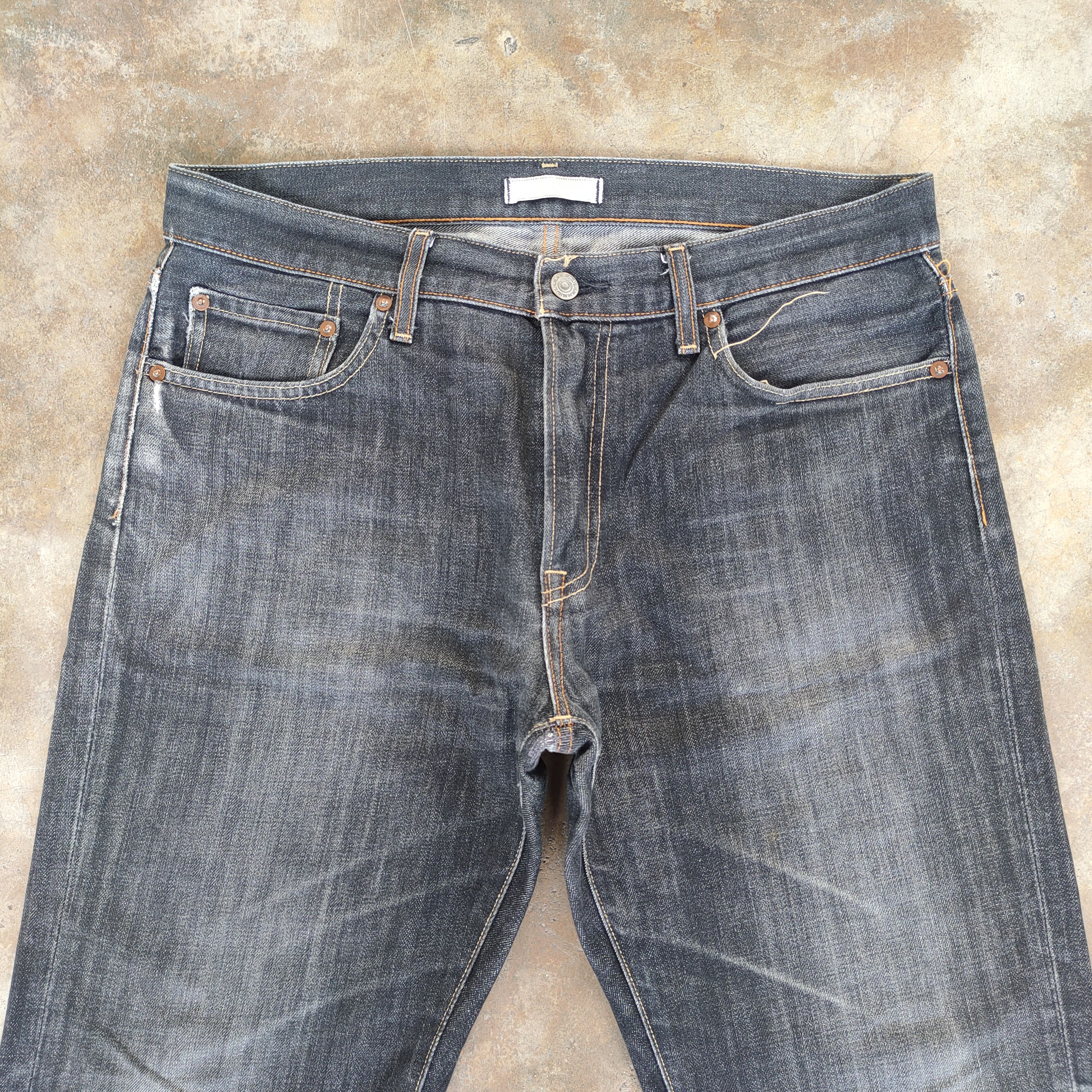 Japanese Brand Vintage Japan faded black jeans denim pants Size US 35 - 3 Thumbnail
