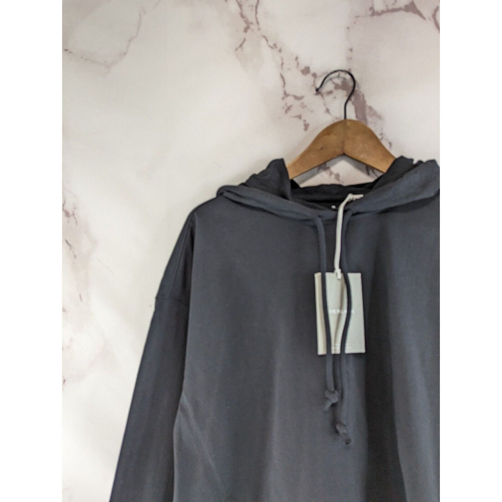 Everlane Everlane Hoodie Womens XS Black Retro Jersey Sweatshirt Size XS / US 0-2 / IT 36-38 - 2 Thumbnail