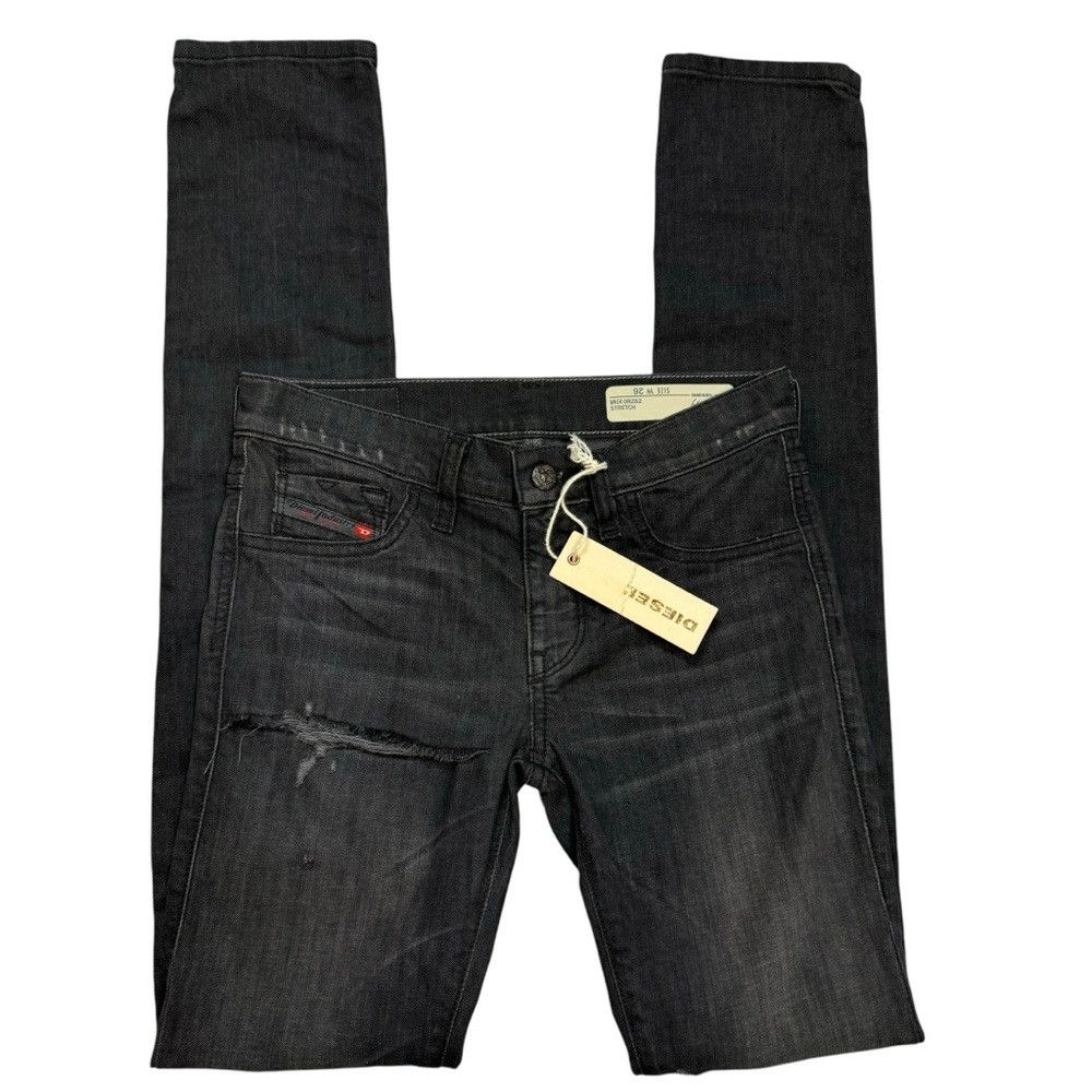 Diesel NWT New $228 Diesel Liver Black Distressed Low Waist Slim J Size 26" / US 2 / IT 38 - 3 Thumbnail