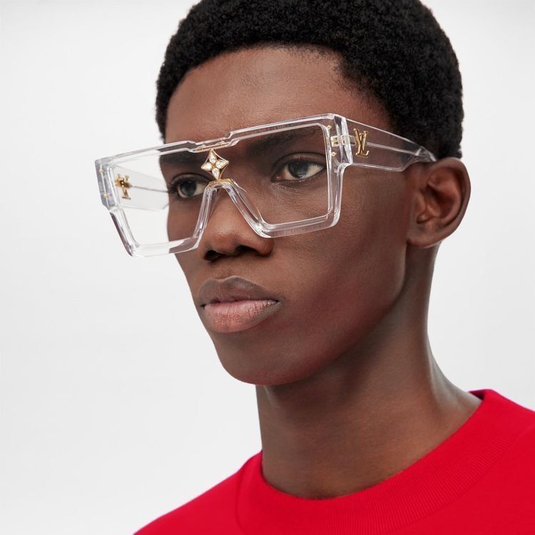 Louis Vuitton Louis Vuitton Clear Crystal-Accent cyclone Sunglasses Size ONE SIZE - 8 Thumbnail
