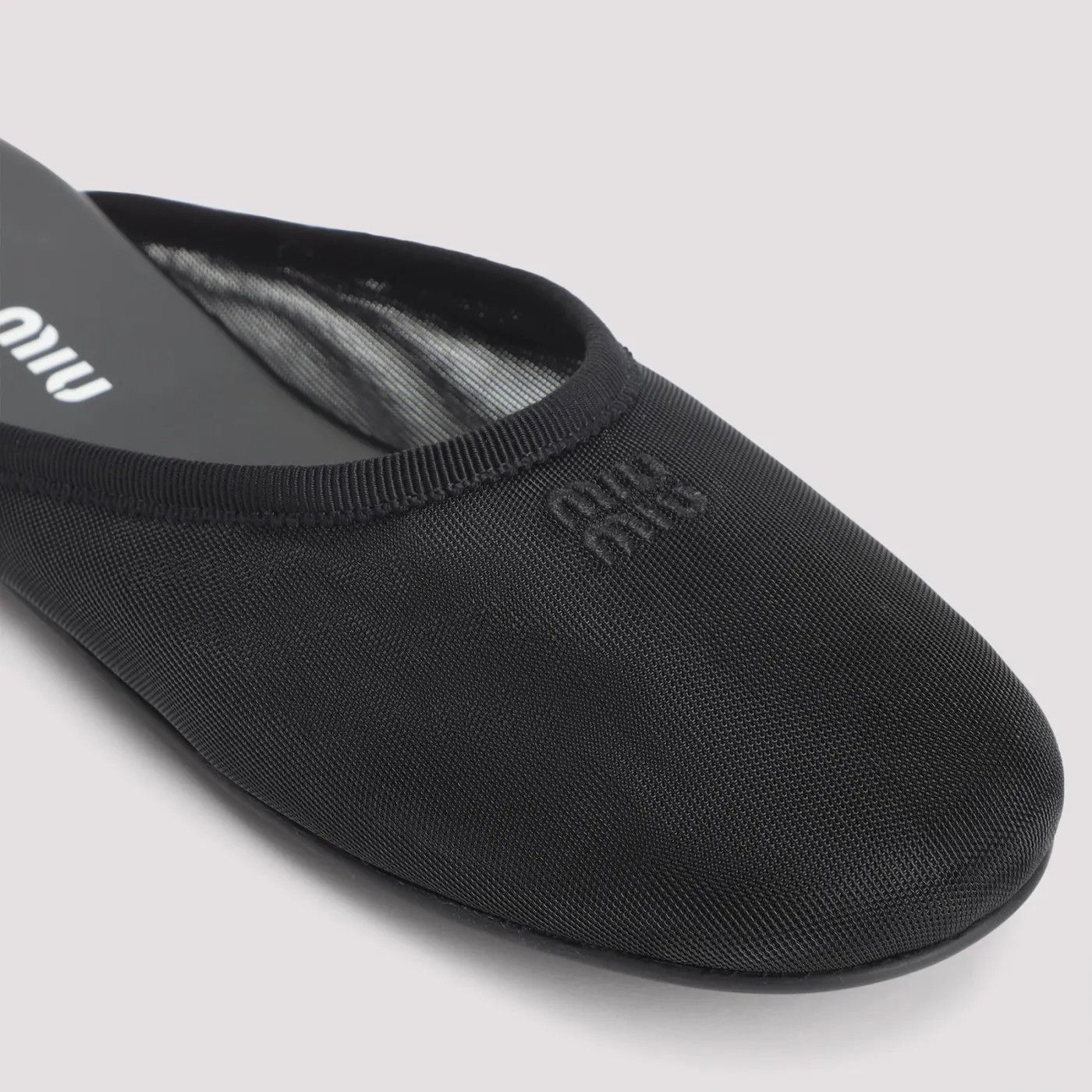 MIU MIU Black Slippers New )