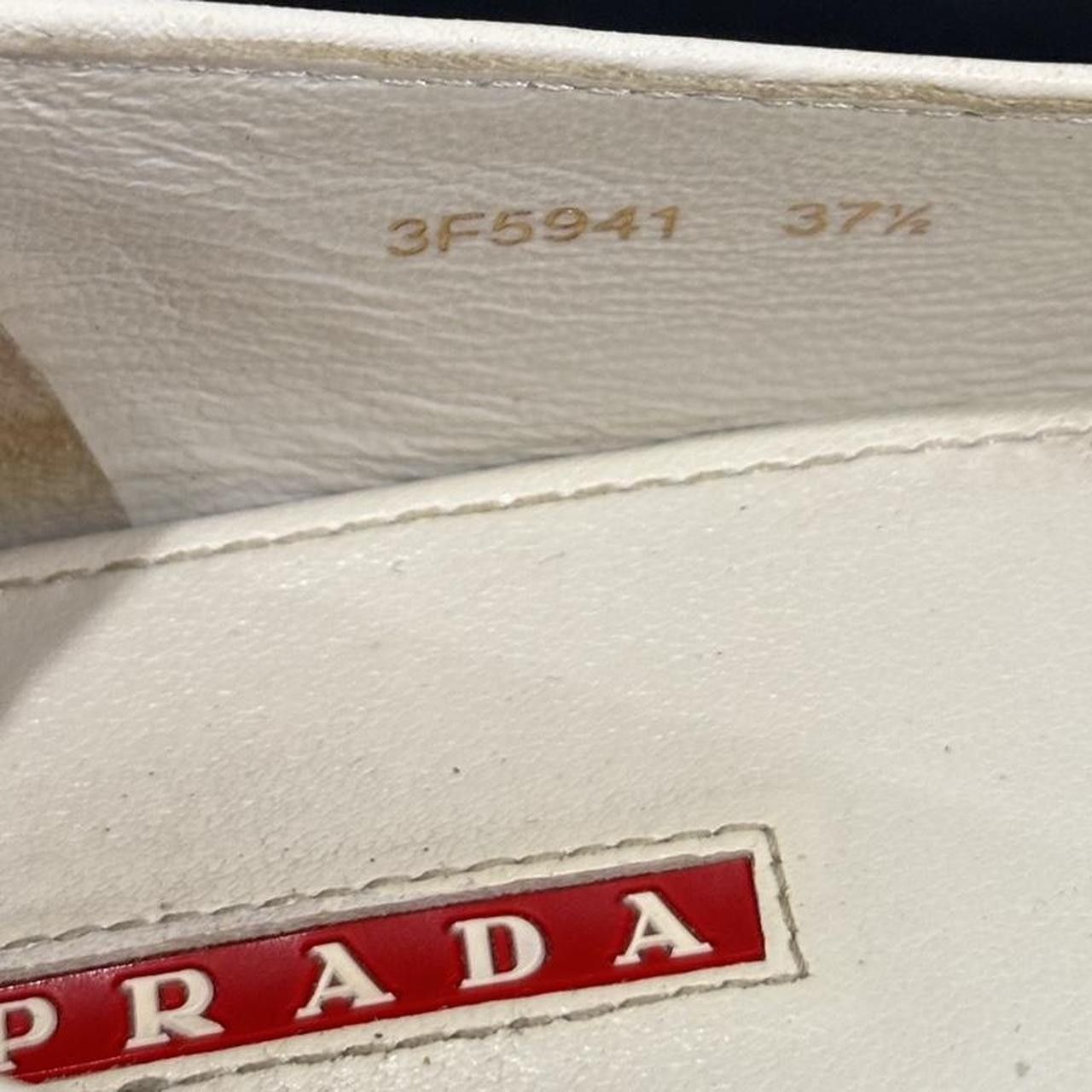 Prada Vintage PRADA 90s / Y2K white leather ballet flats 37.5 Size US 7.5 / IT 37.5 - 3 Thumbnail