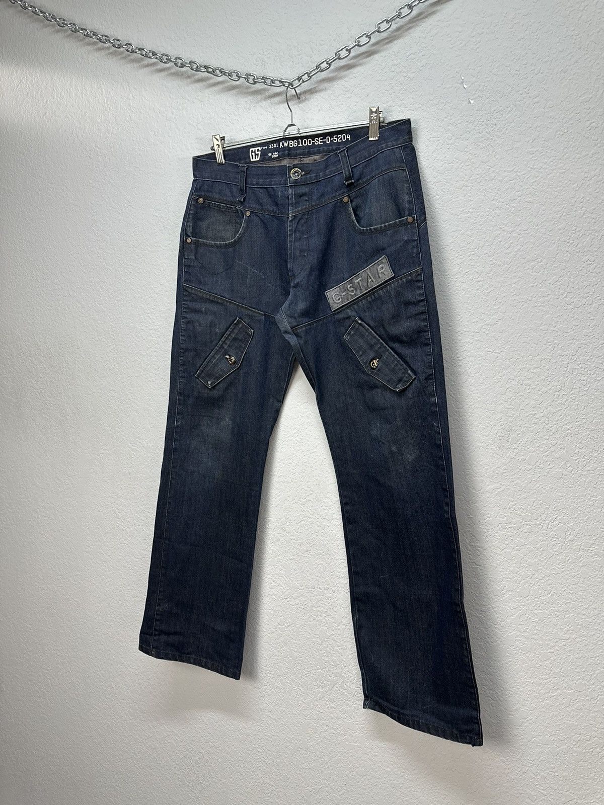 G-Star Vintage cargo denim distressed rare G-star style jeans pants Size US 34 / EU 50 - 3 Thumbnail