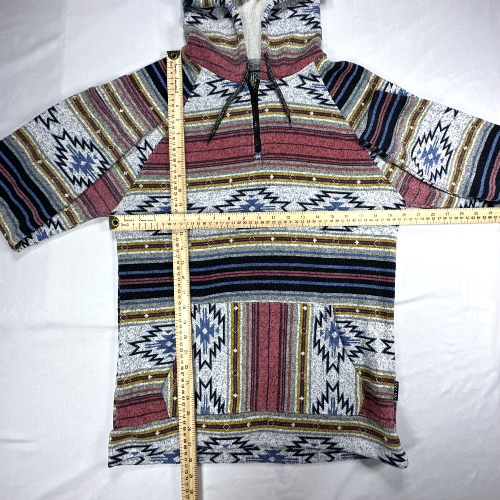 CLOT Brooklyn Cloth Sz L 1/4 Zip Sweatshirt Hoodie Fleece Aztec Tribal Southwestern AOP Mens Size US L / EU 52-54 / 3 - 2 Thumbnail