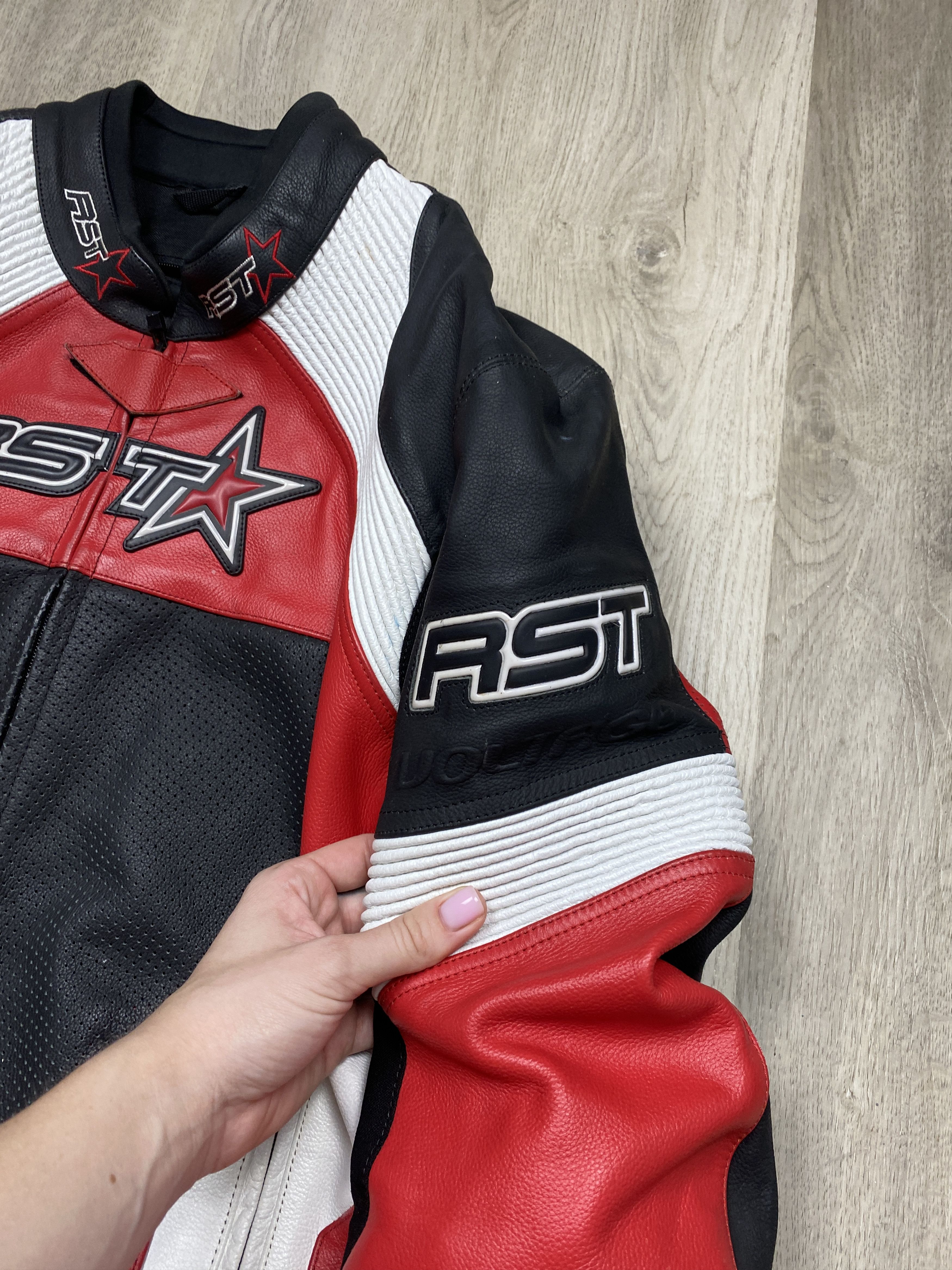Genuine Leather RST Moto Leather Jacket + Pants Racing Suit Overall Size US M / EU 48-50 / 2 - 7 Thumbnail