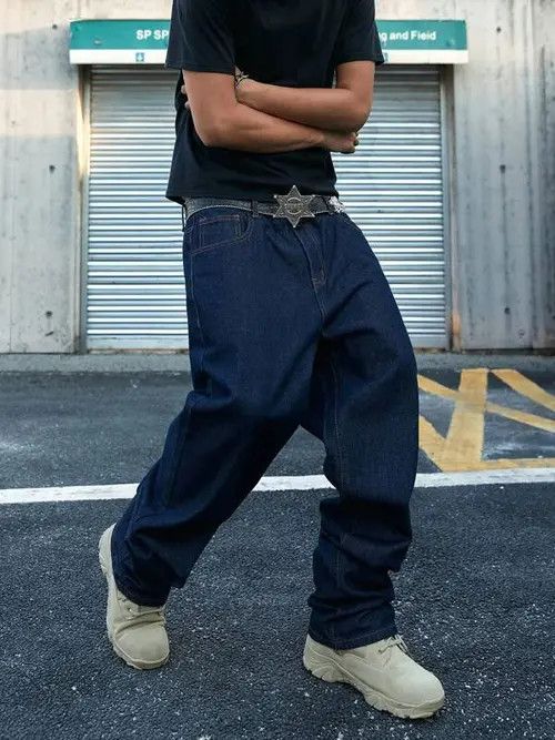Washed Skate Baggy Denim Jeans Loose Fit