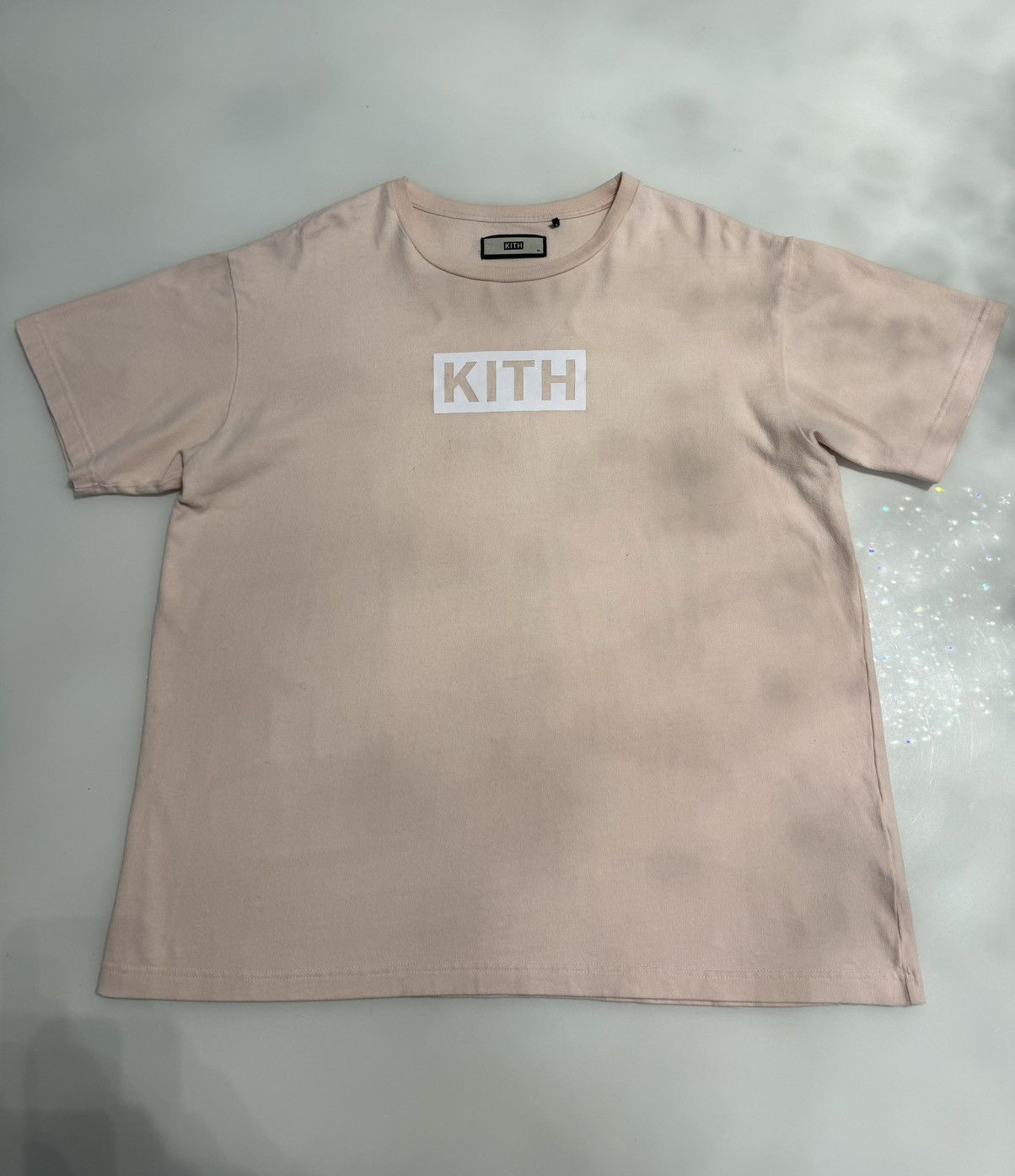 Kith Kith Monday Program Box Logo T Shirt Pink Salmon Size XL | Grailed