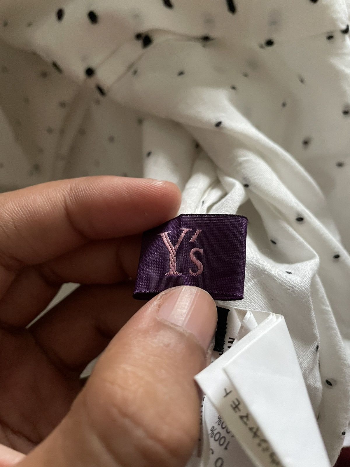 Japanese Brand Yohji Yamamoto Polkadot Shirt Wings Size US M / EU 48-50 / 2 - 10 Thumbnail