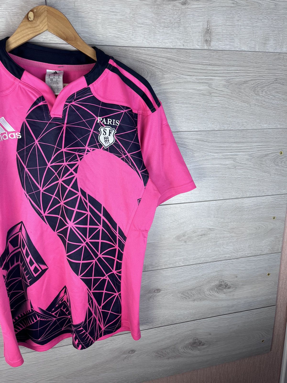 Adidas Men’s rugby jersey Stade Francais Paris shirt 2014/15 size M Size US M / EU 48-50 / 2 - 3 Thumbnail