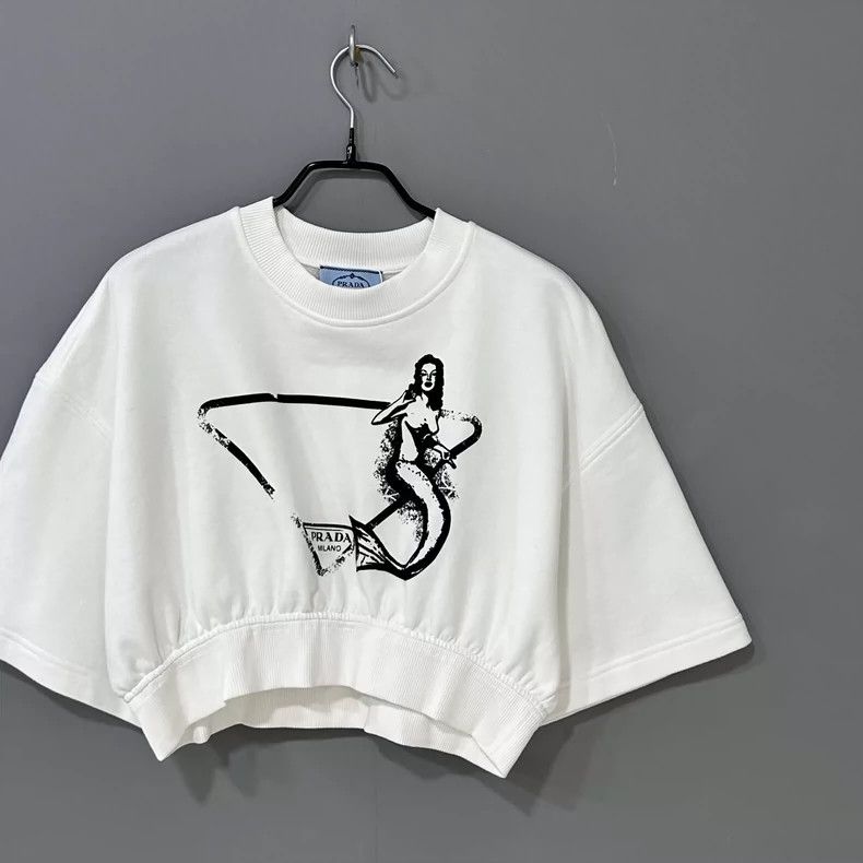 Prada Prada Mermaid white short sleeves 2502-Nextarrow Size US S / EU 44-46 / 1 - 2 Thumbnail
