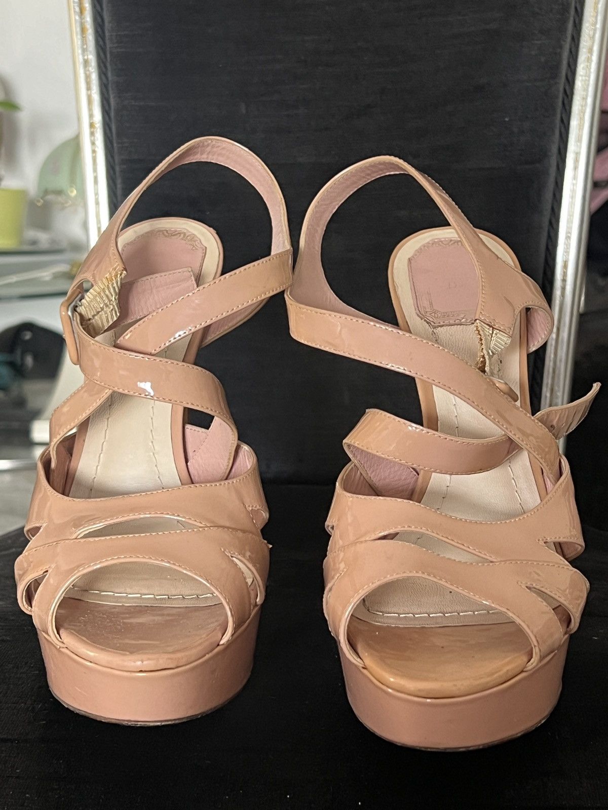 Dior Dior Nude Patent Leather Platform Heels Size US 8.5 / IT 38.5 - 4 Thumbnail