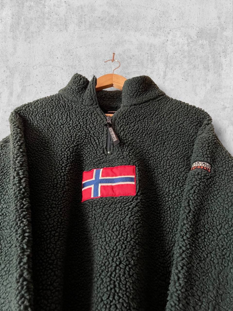 Napapijri NAPAPIJRI Vintage SHERPA fleece jacket sweater 90s Size US L / EU 52-54 / 3 - 2 Thumbnail