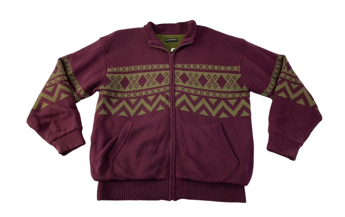 Japanese Brand Sgt Pepper Knitwear Navajo Jacket Sherpa Inner Size US L / EU 52-54 / 3 - 1 Thumbnail