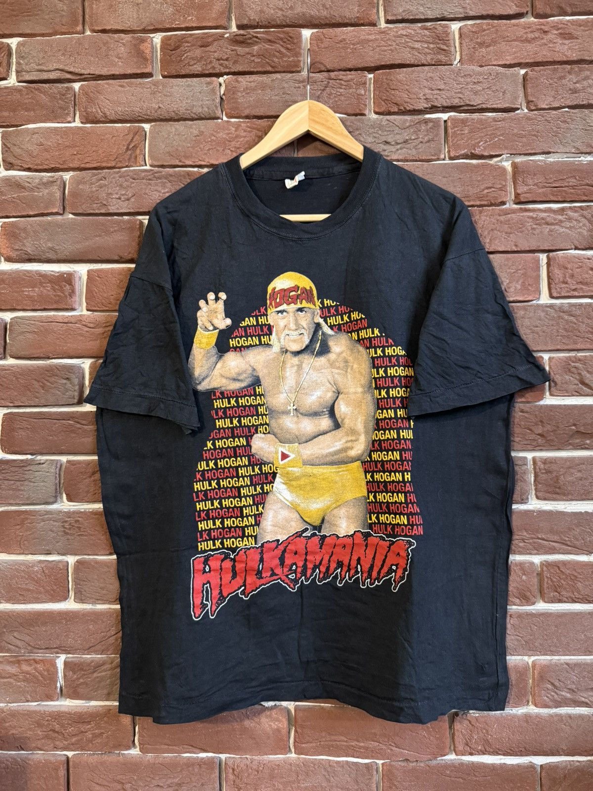 Hulk Hogan Rules WWE WWF Vintage 90s Rare Wrestling T Shirt