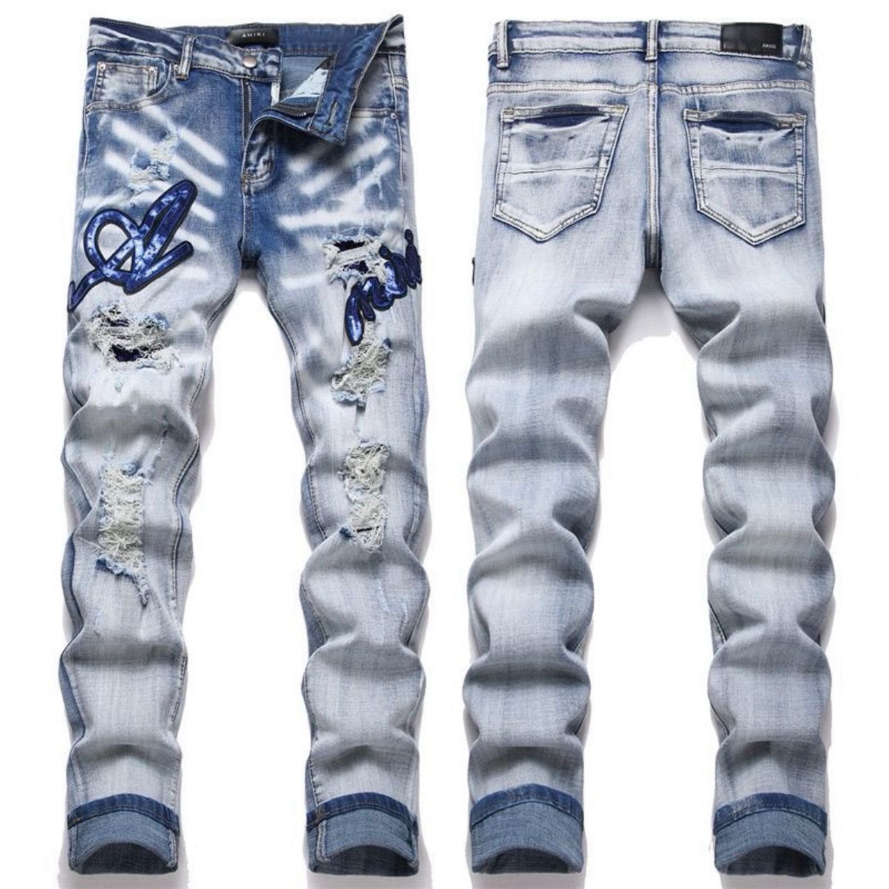 micro trumpet starry jeans light luxury jeans