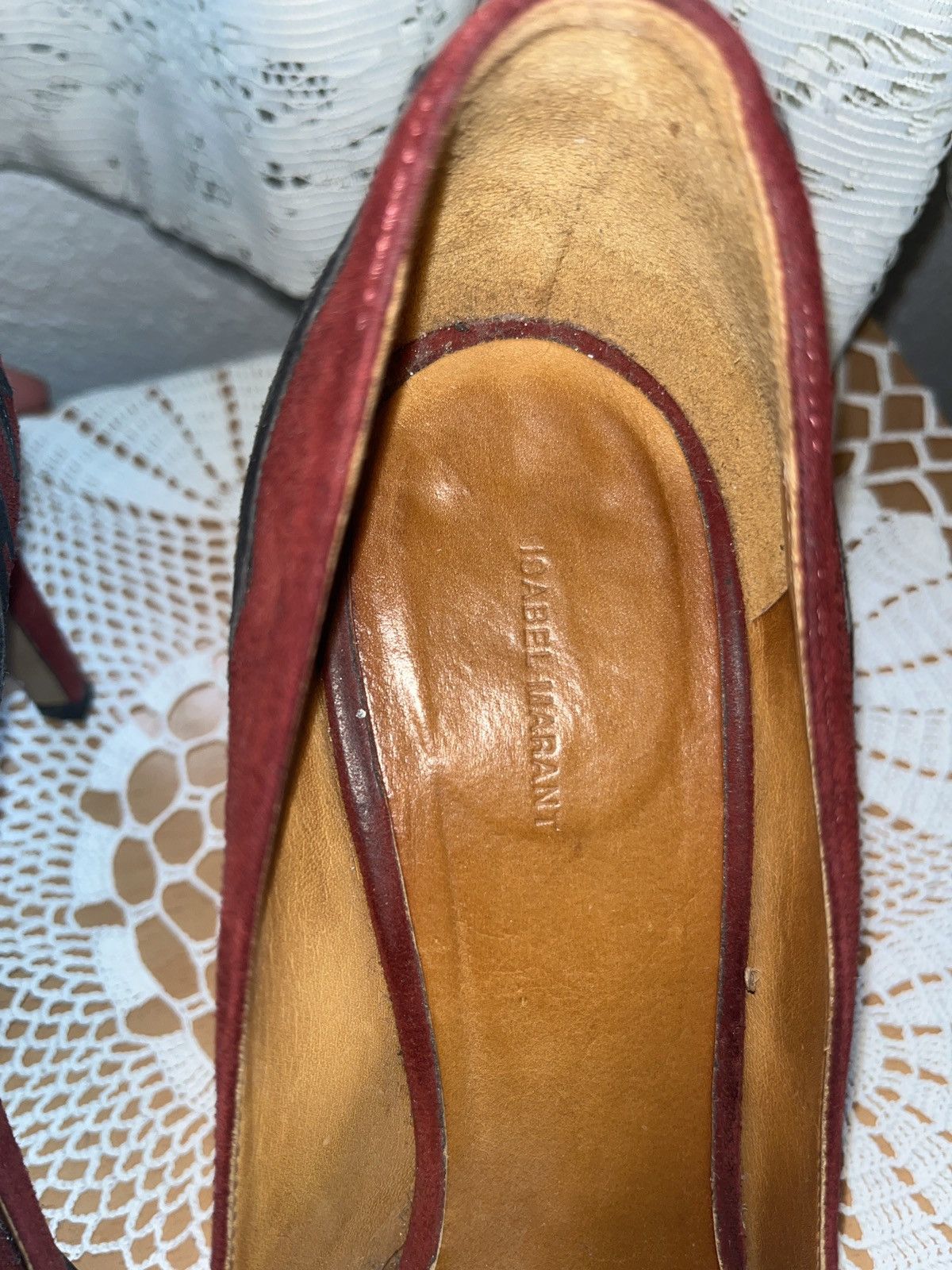 Isabel Marant Isabel Marant Kylie Suede Mary Jane Heels – Burgundy Size US 9 / IT 39 - 4 Thumbnail