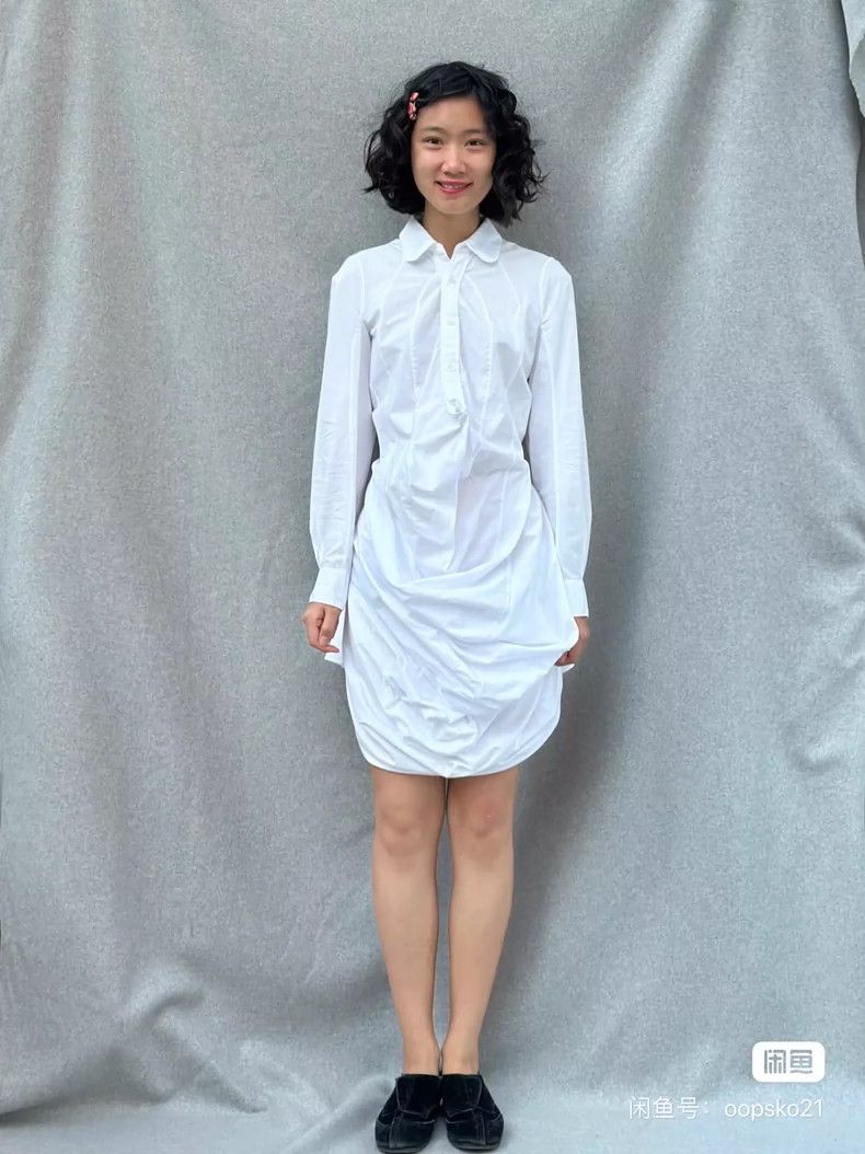 Comme des Garcons Comme Des Garcons Distorted white shirt dress Size S / US 4 / IT 40 - 6 Thumbnail